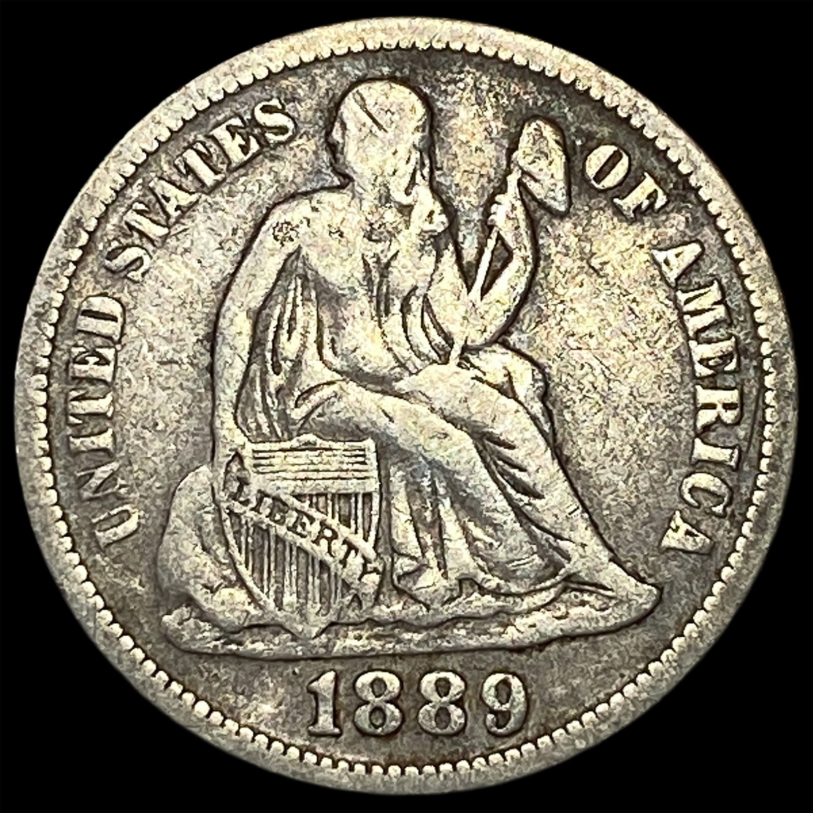 1889 Seated Liberty Dime LIGHTLY CIRCULATED (1 of 2)