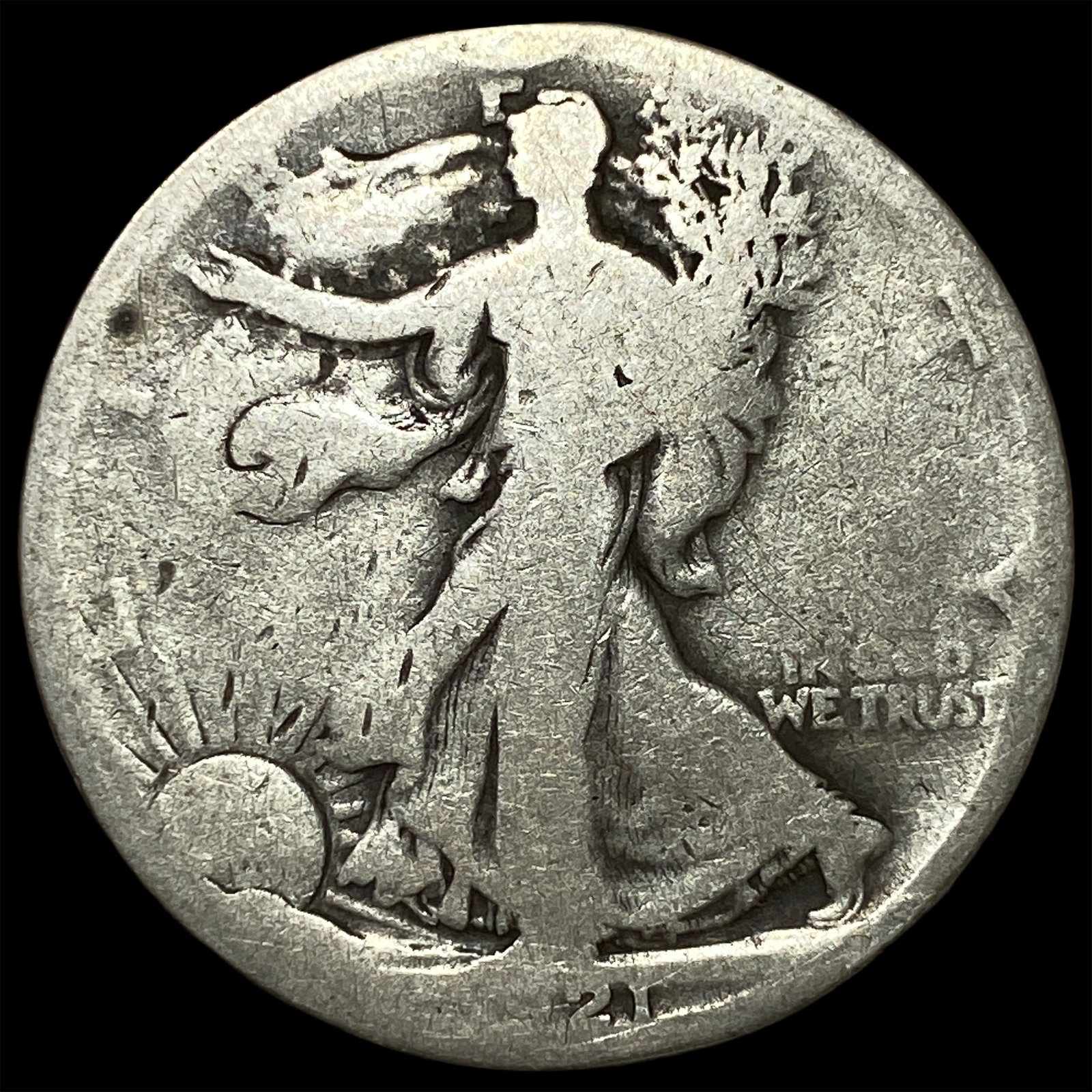 1917-S Walking Liberty Half Dollar NICELY CIRCULATED: 1917-S Walking Liberty Half Dollar NICELY CIRCULATED