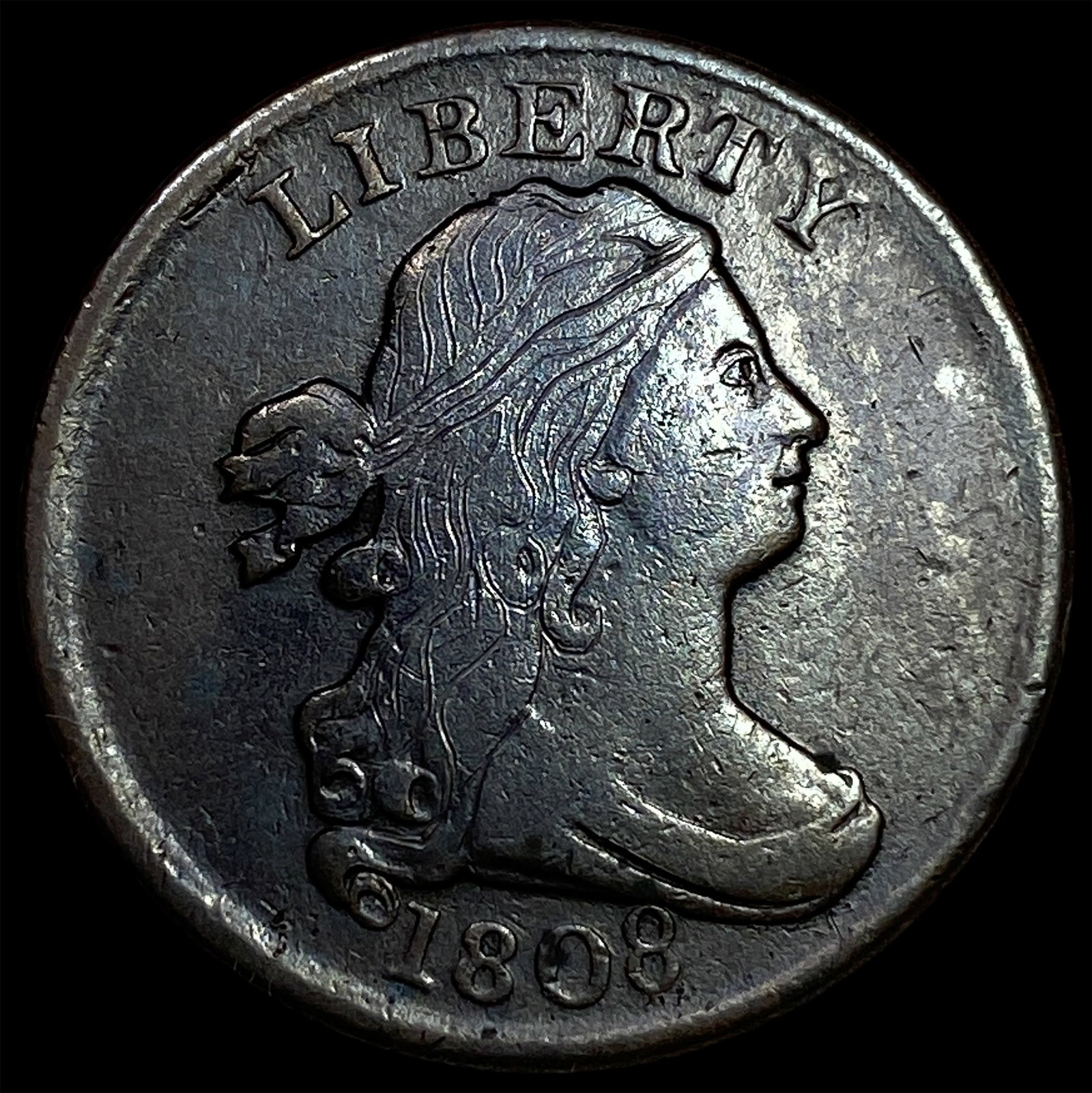 1808 Classic Head Half Cent CLOSELY UNCIRCULATED: 1808 Classic Head Half Cent CLOSELY UNCIRCULATED