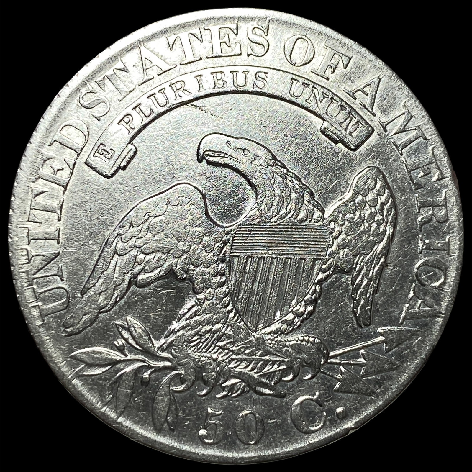 1827 Capped Bust Half Dollar CLOSELY UNCIRCULATED - 2
