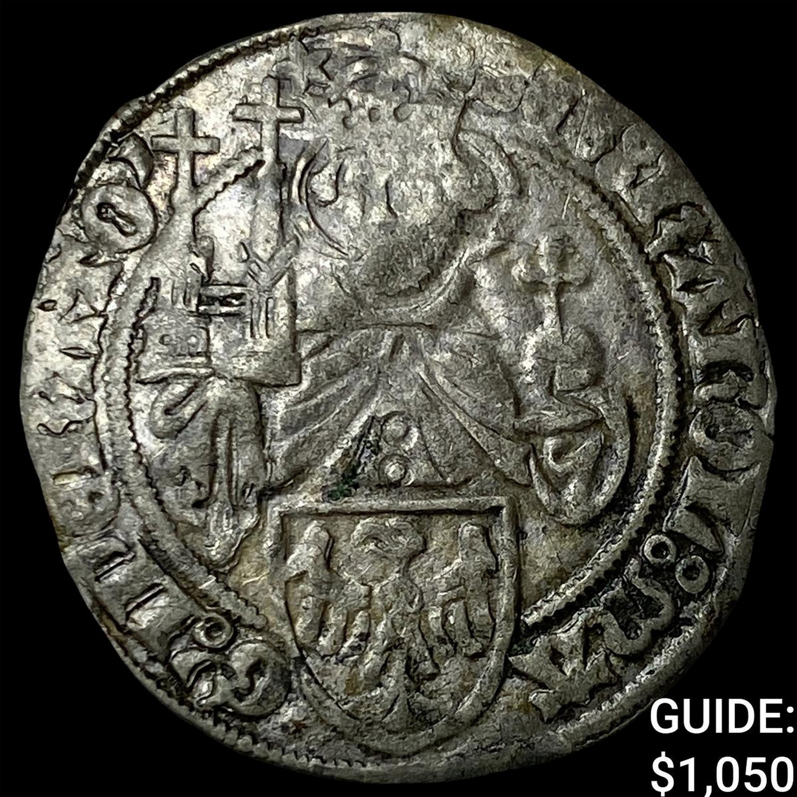 1421 Germany Aachen City Silver Groschen: 1421 Germany Aachen City Silver Groschen