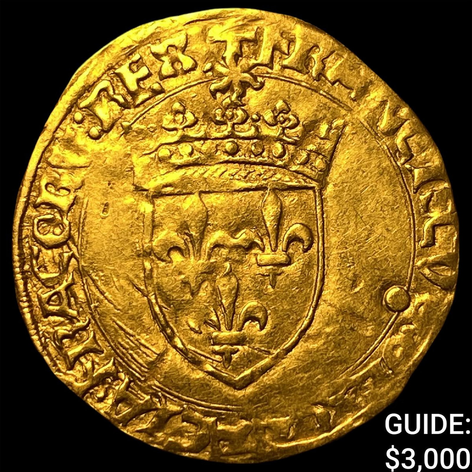 1519 France Francis I Gold Ecu d'or 5th Type: 1519 France Francis I Gold Ecu d'or 5th Type