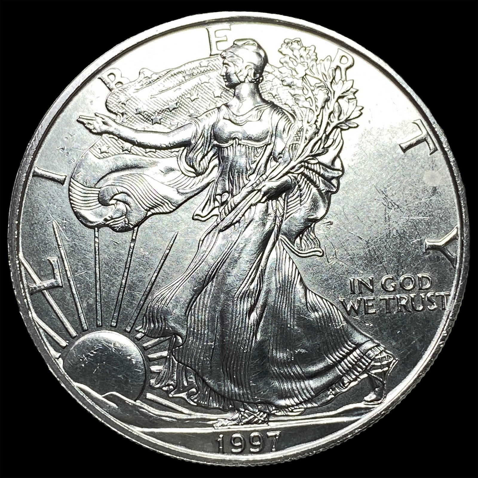1997 1 oz Silver American Eagle $1 UNCIRCULATED (1 of 2)
