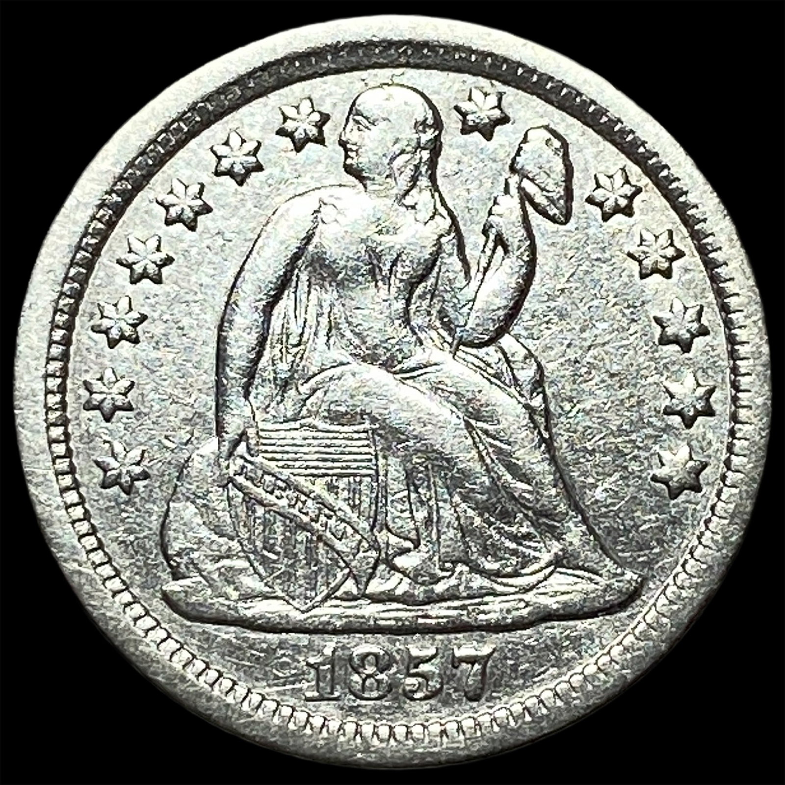 1857 Seated Liberty Dime UNCIRCULATED: 1857 Seated Liberty Dime UNCIRCULATED