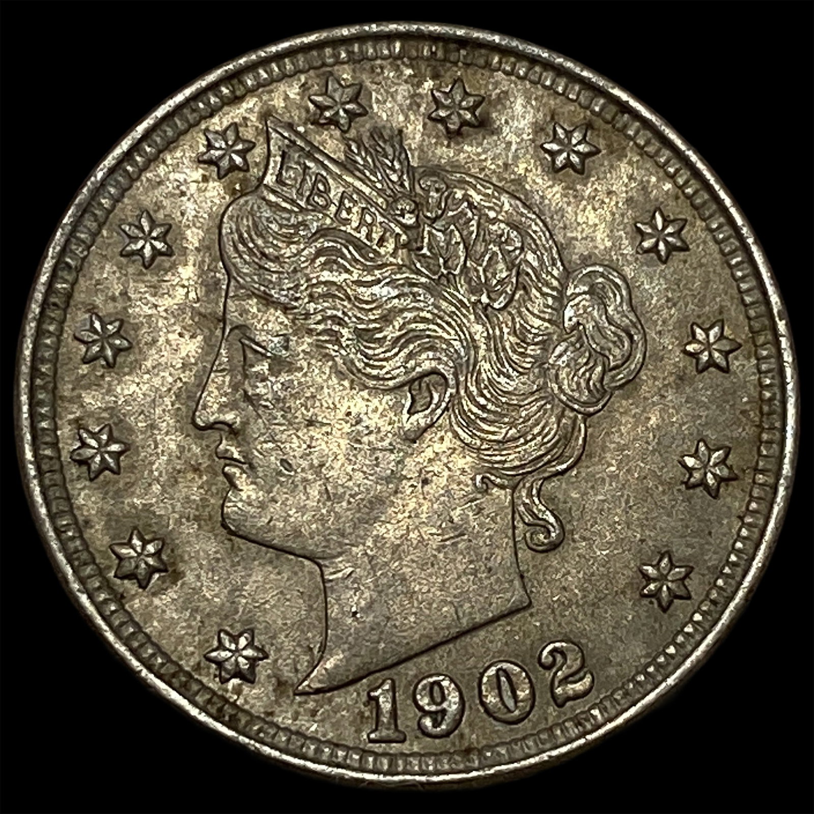 1902 Liberty Head Nickel CLOSELY UNCIRCULATED: 1902 Liberty Head Nickel CLOSELY UNCIRCULATED