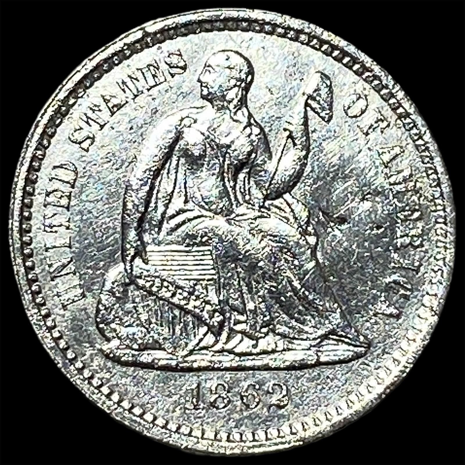 1862 Silver Half Dime HIGH GRADE: 1862 Silver Half Dime HIGH GRADE