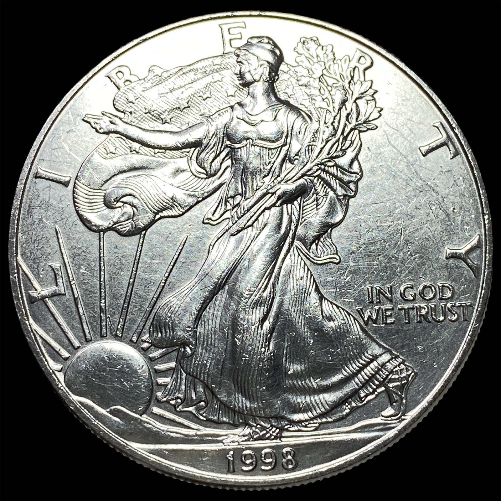 1998 1 oz Silver American Eagle $1 GEM BU (1 of 2)