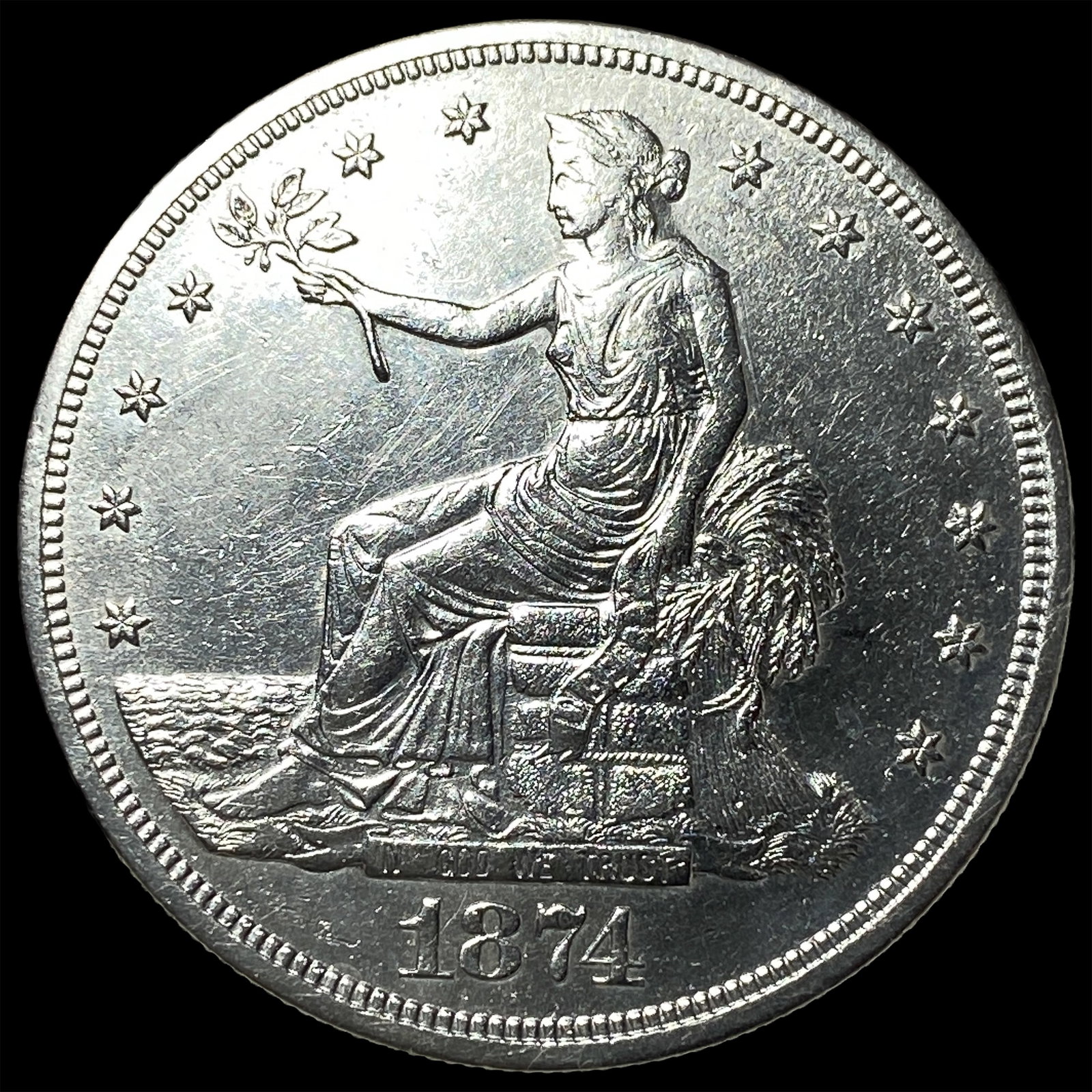 1874-S Silver Trade Dollar UNCIRCULATED: 1874-S Silver Trade Dollar UNCIRCULATED