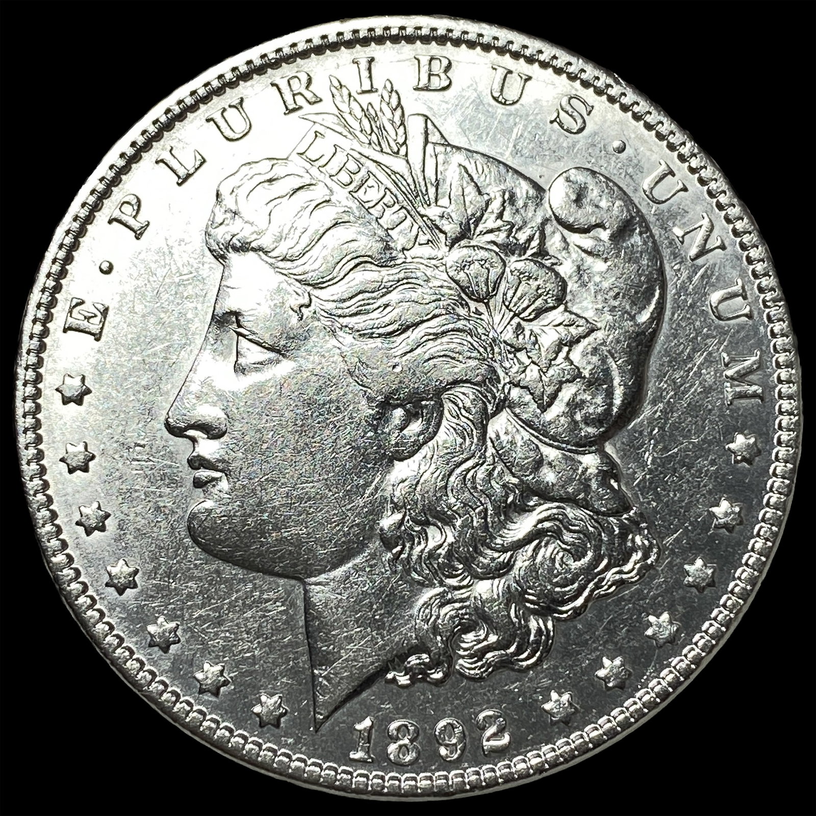 1892-S Silver Morgan Dollar CHOICE AU: 1892-S Silver Morgan Dollar CHOICE AU