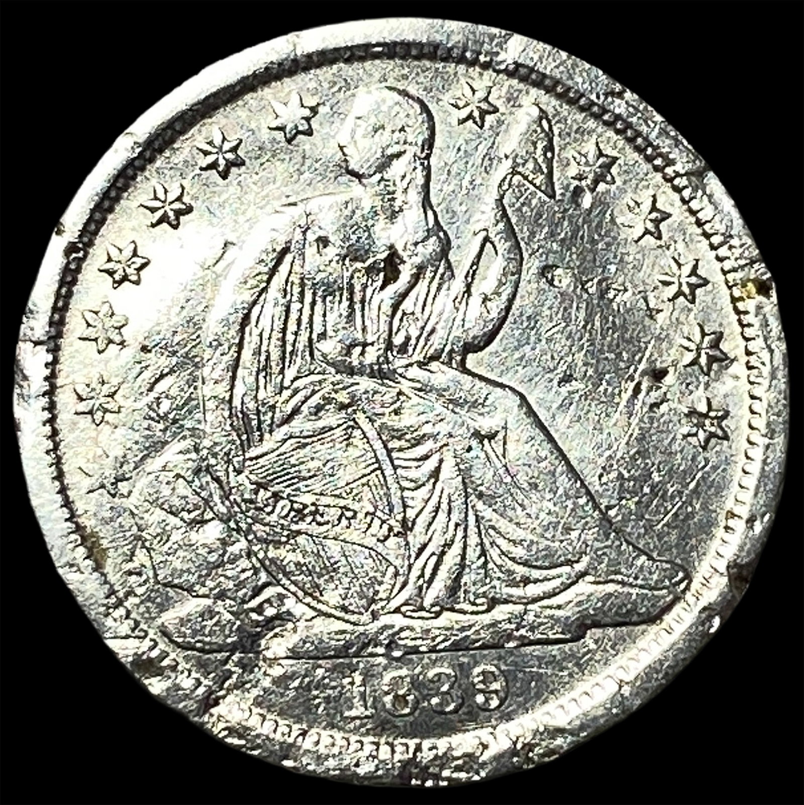 1839 Silver Seated Liberty Dime HIGH GRADE: 1839 Silver Seated Liberty Dime HIGH GRADE