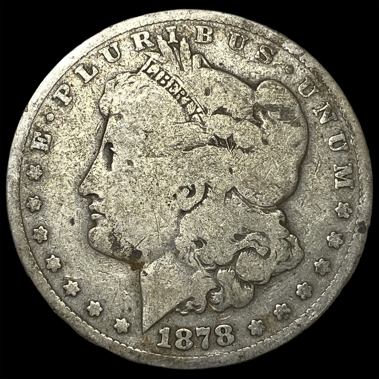 1878-S Long Nock Silver Morgan Dollar NICELY CIRCULATED: 1878-S Long Nock Silver Morgan Dollar NICELY CIRCULATED