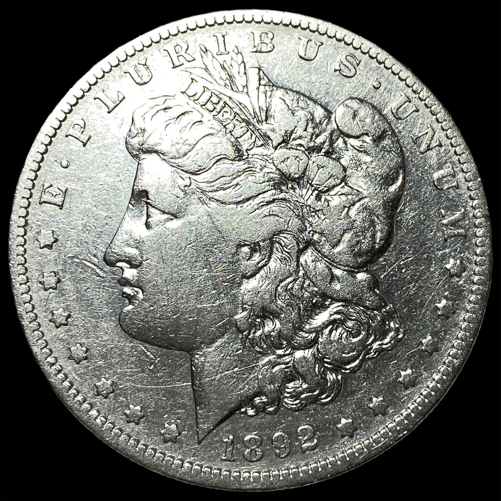 1892-S Silver Morgan Dollar CLOSELY UNCIRCULATED: 1892-S Silver Morgan Dollar CLOSELY UNCIRCULATED