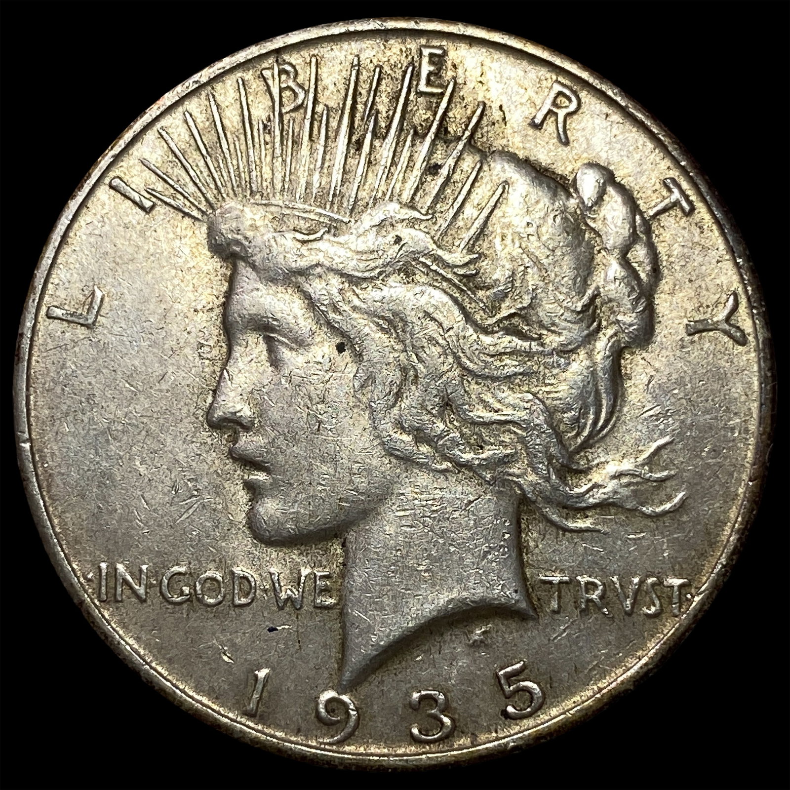 1935-S Silver Peace Dollar CLOSELY UNCIRCULATED: 1935-S Silver Peace Dollar CLOSELY UNCIRCULATED