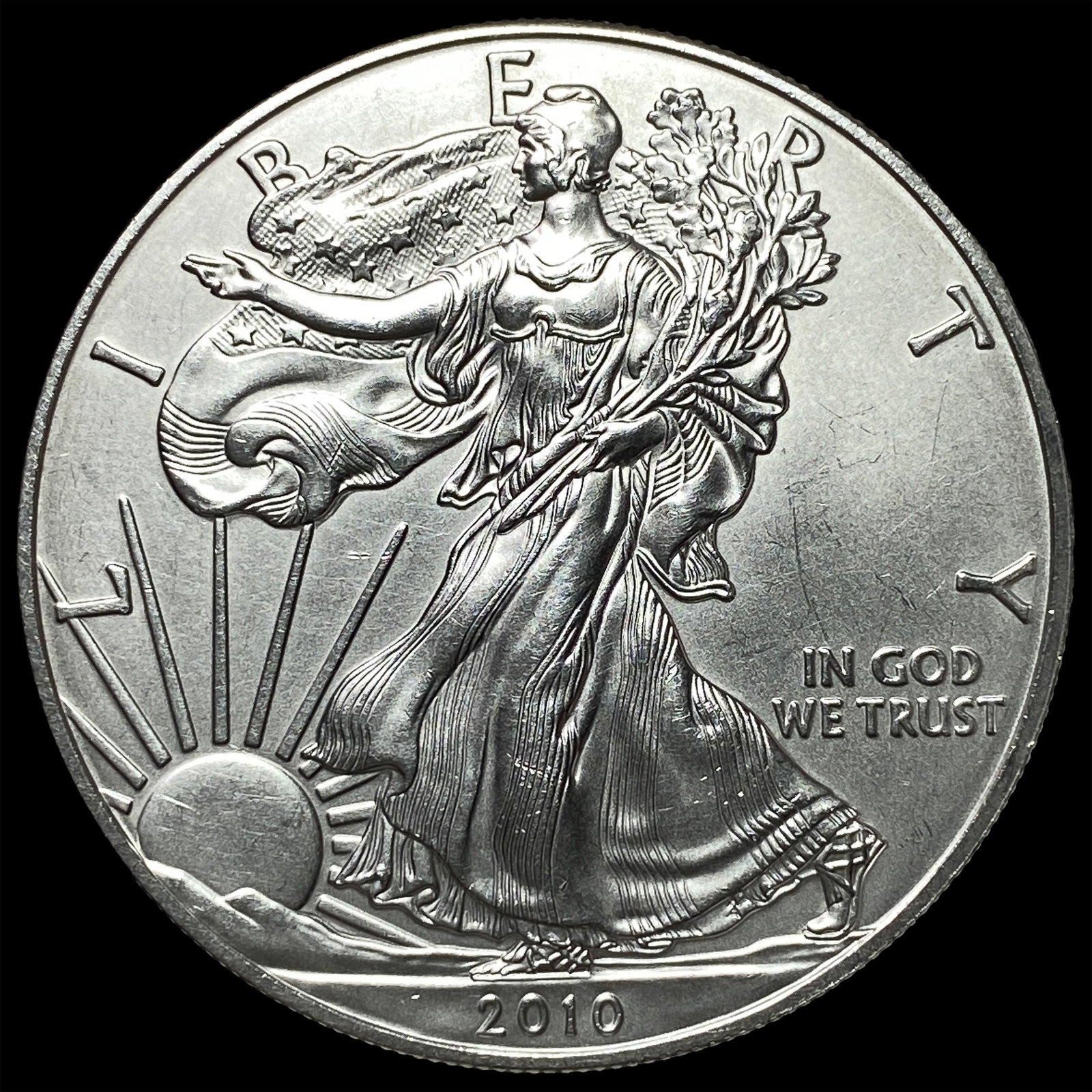 2010 1 oz Silver American Eagle $1 SUPERB GEM BU: 2010 1 oz Silver American Eagle $1 SUPERB GEM BU