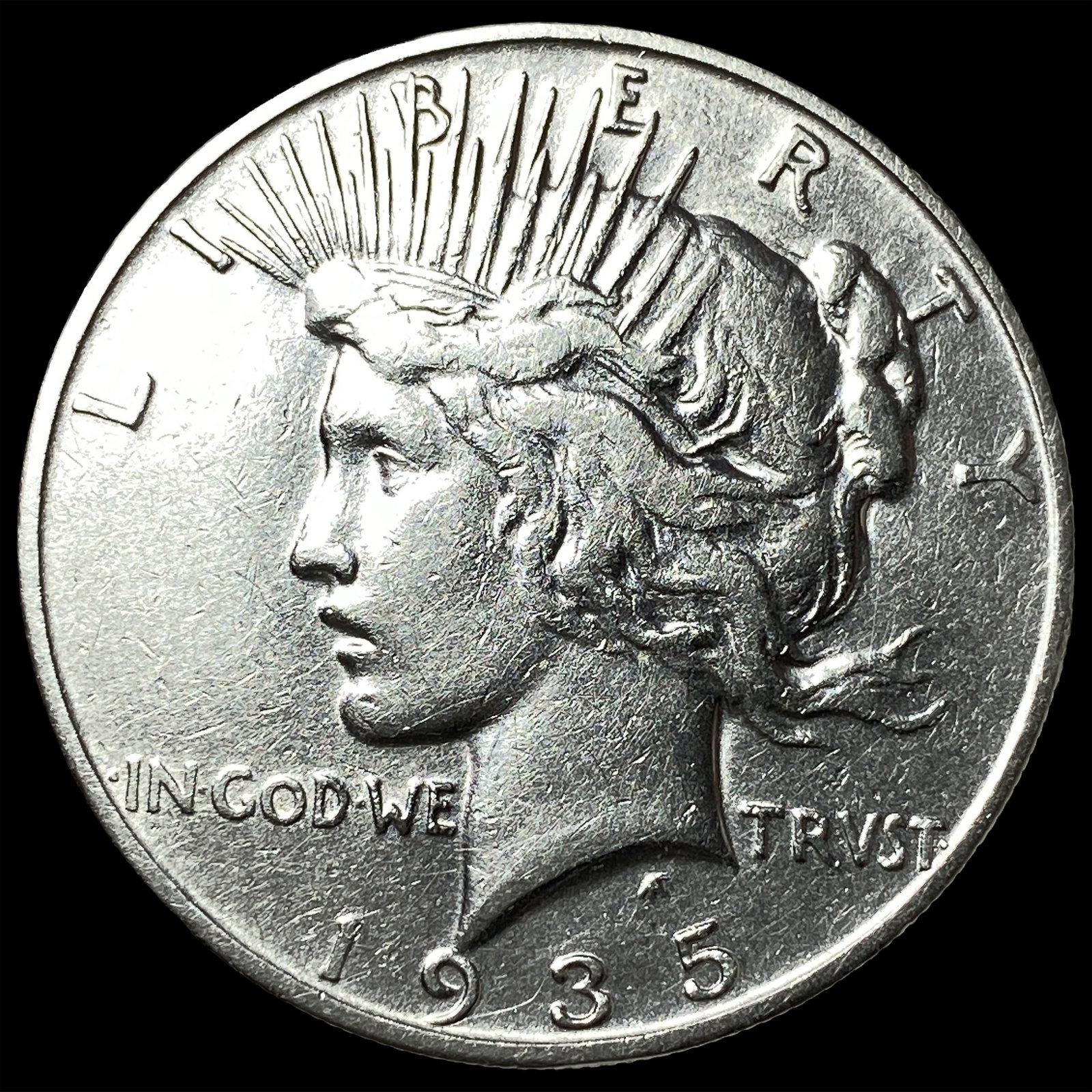 1935-S Silver Peace Dollar CHOICE AU: 1935-S Silver Peace Dollar CHOICE AU
