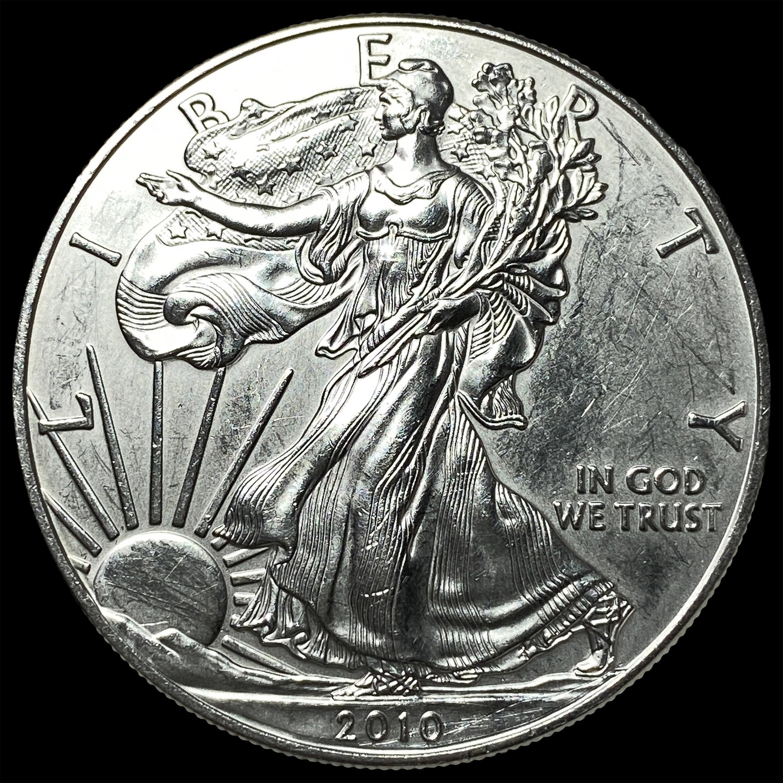 2010 1 oz Silver American Eagle $1 SUPERB GEM BU (1 of 2)