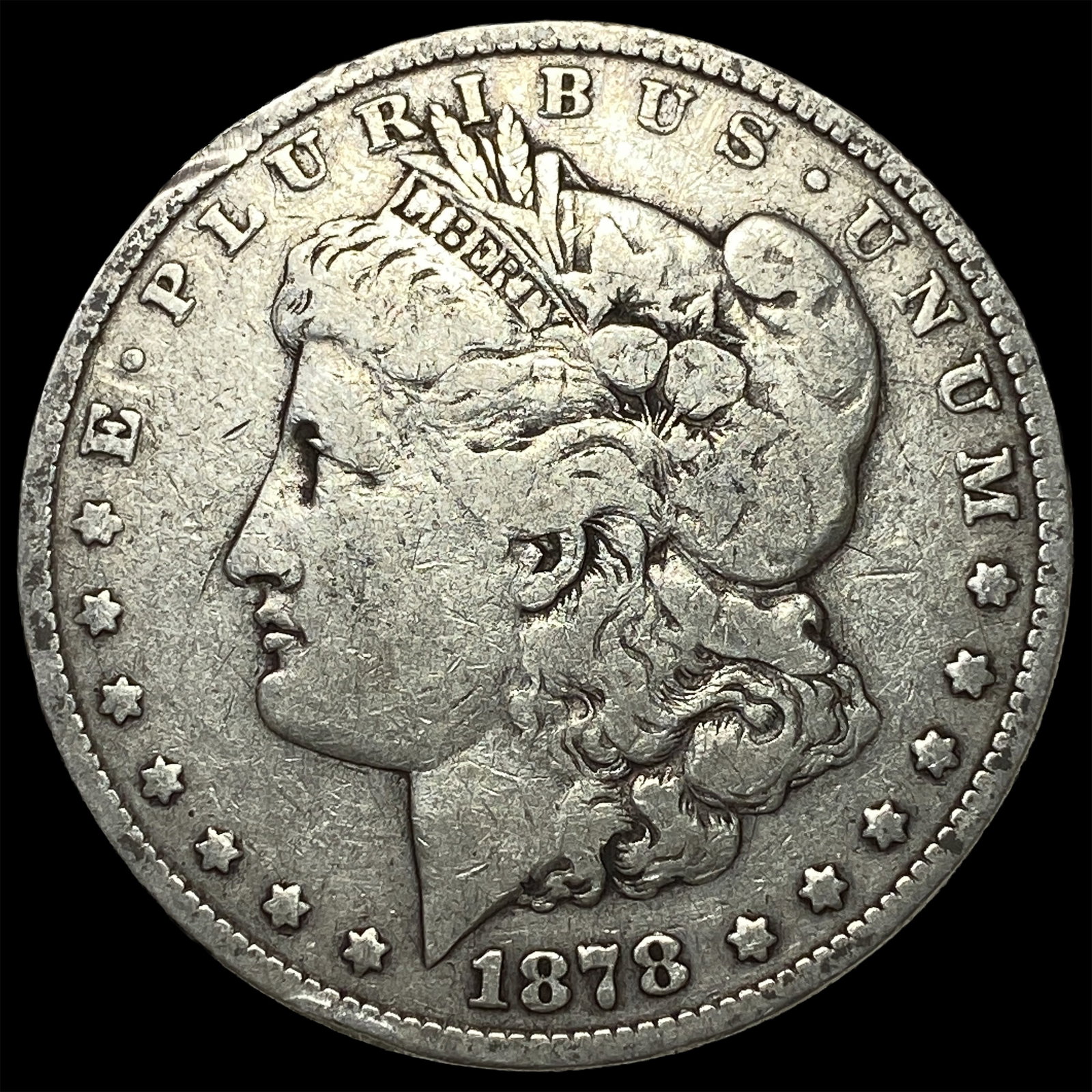 1878-S Long Nock Silver Morgan Dollar NEARLY UNCIRCULATED: 1878-S Long Nock Silver Morgan Dollar NEARLY UNCIRCULATED