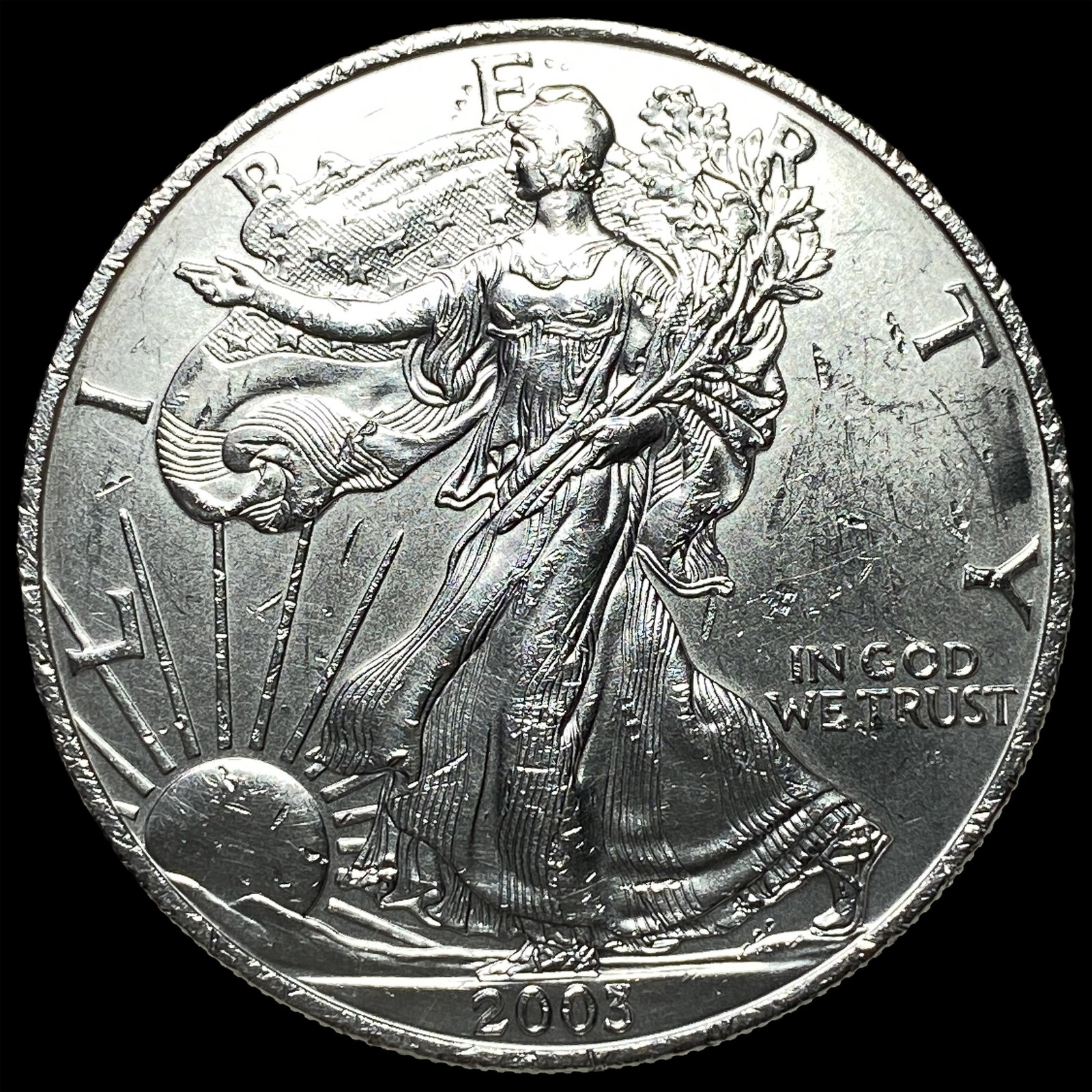 2003 1 oz Silver American Eagle $1 UNCIRCULATED (1 of 2)