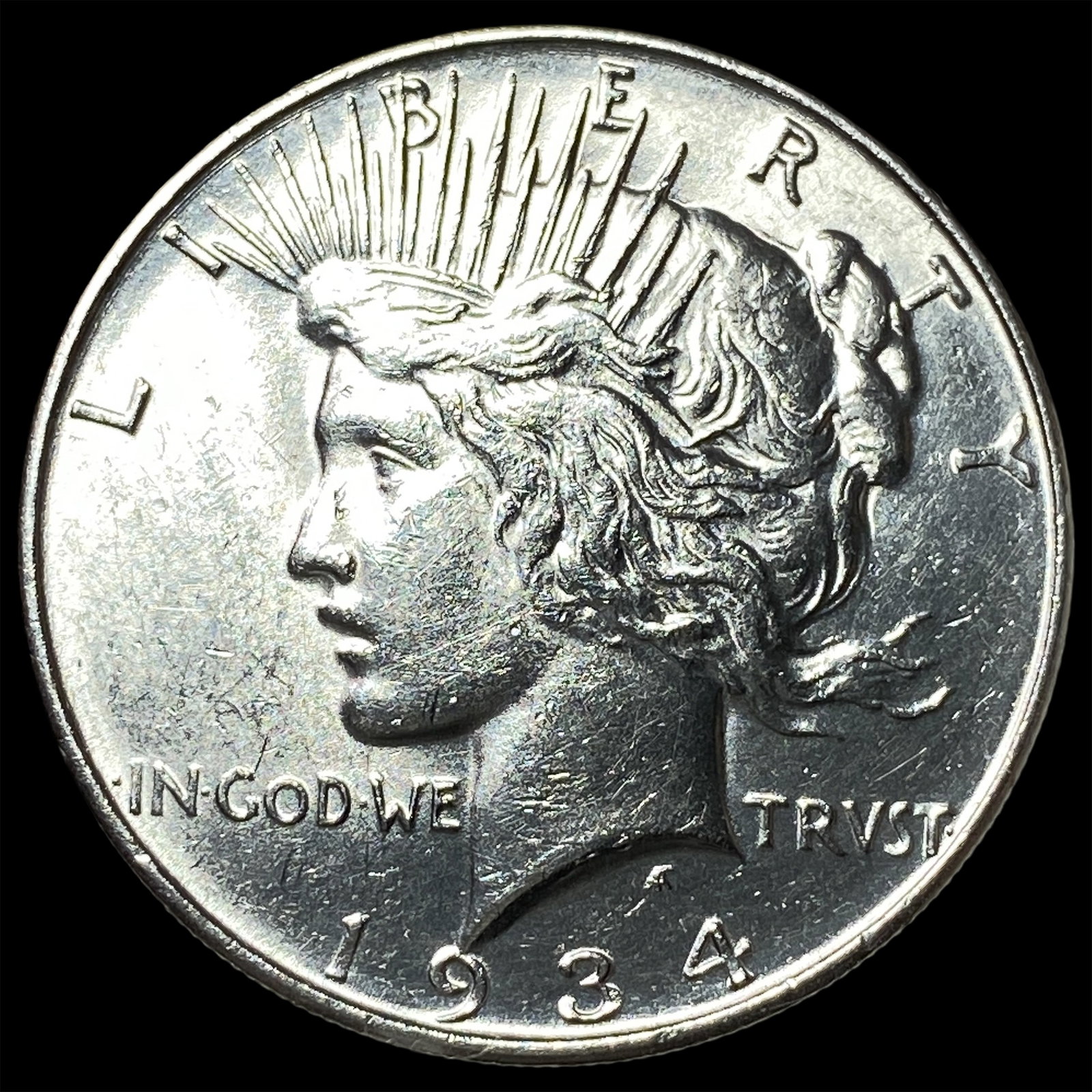 1934-S Silver Peace Dollar CHOICE BU: 1934-S Silver Peace Dollar CHOICE BU
