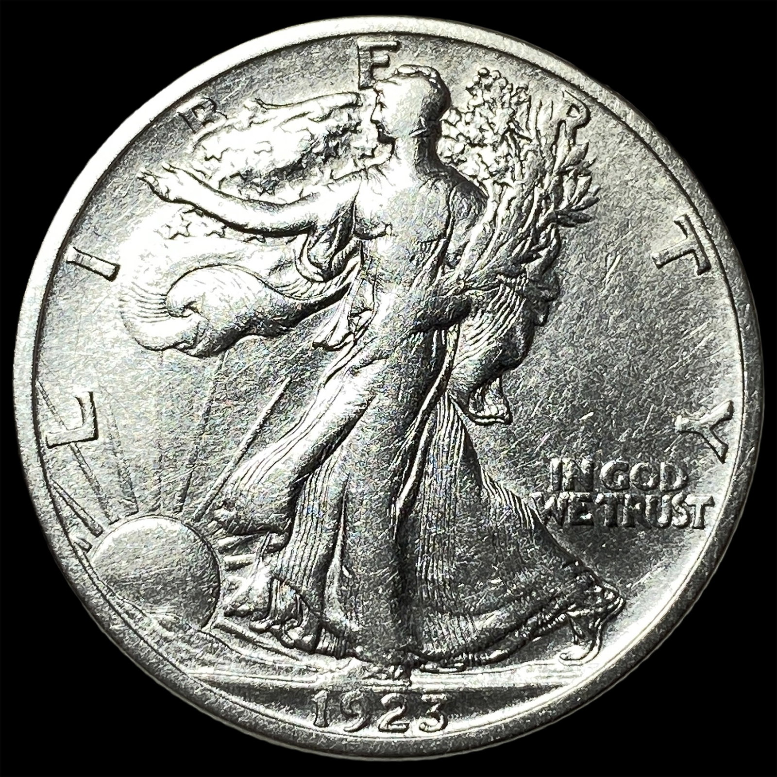 1923-S Silver Walking Liberty Half Dollar UNCIRCULATED: 1923-S Silver Walking Liberty Half Dollar UNCIRCULATED