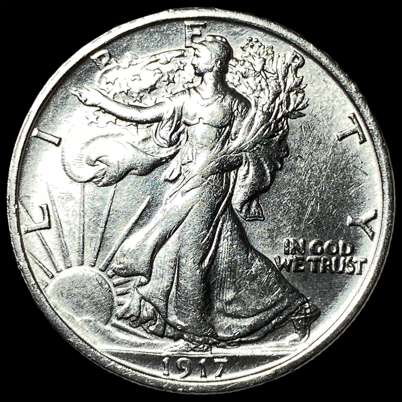 1917 Walking Liberty Half Dollar CHOICE BU: 1917 Walking Liberty Half Dollar CHOICE BU