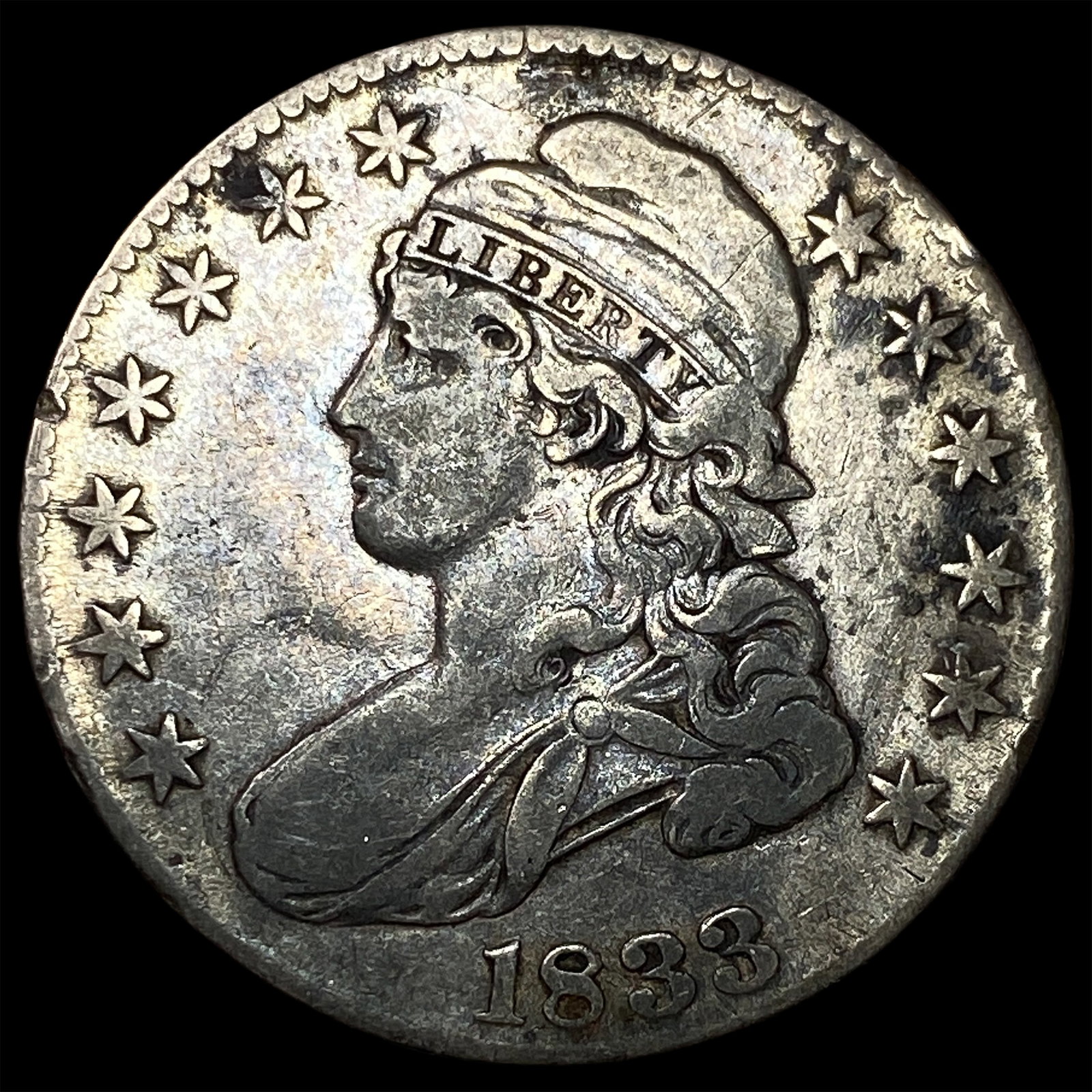 1833 Capped Bust Half Dollar LIGHTLY CIRCULATED (1 of 2)