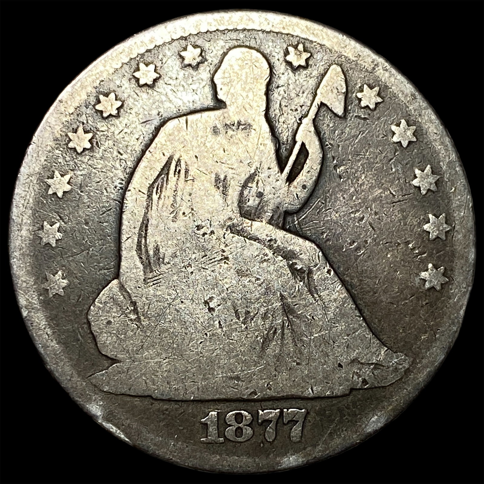 1877 Seated Liberty Half Dollar NICELY CIRCULATED: 1877 Seated Liberty Half Dollar NICELY CIRCULATED