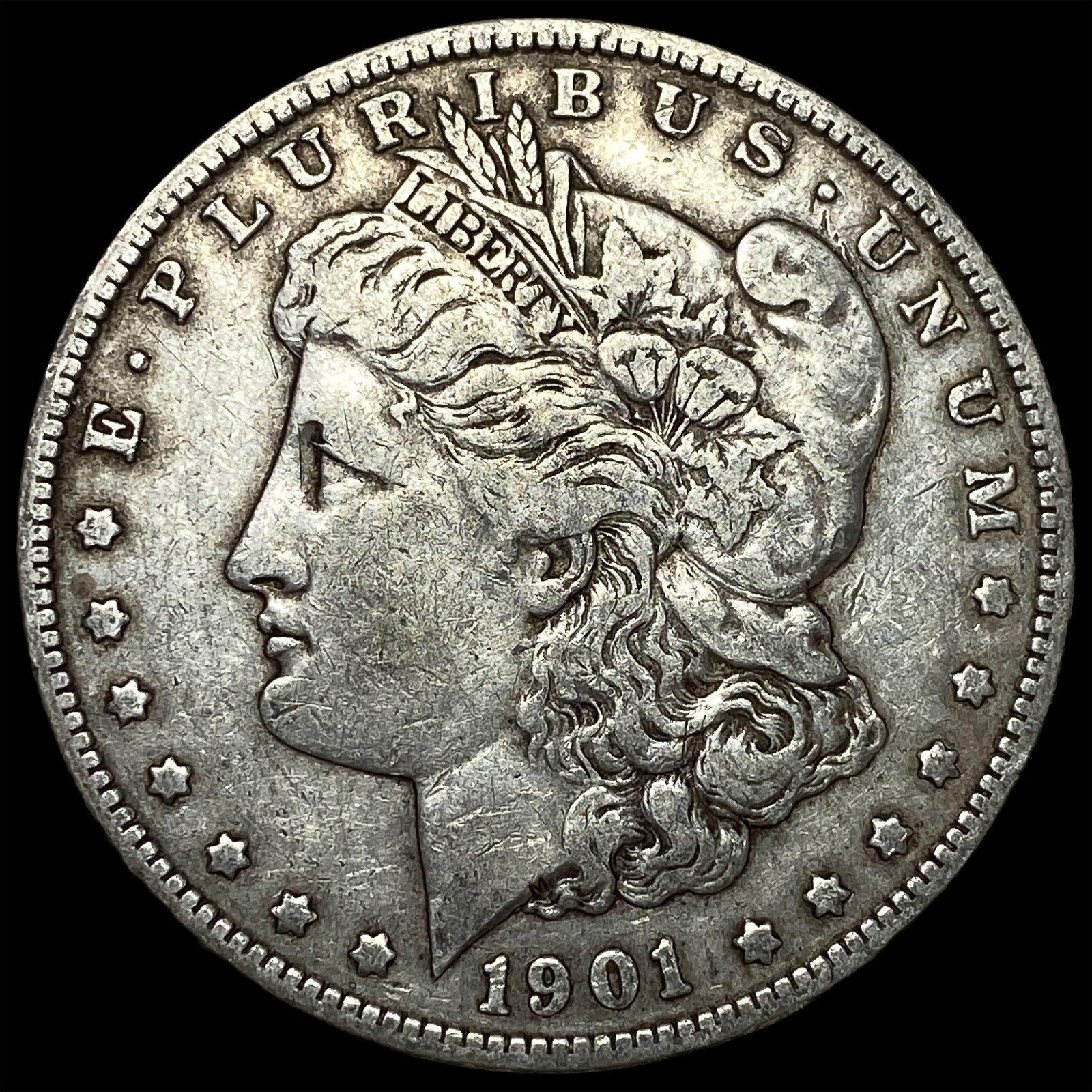 1901-S Silver Morgan Dollar NEARLY UNCIRCULATED: 1901-S Silver Morgan Dollar NEARLY UNCIRCULATED