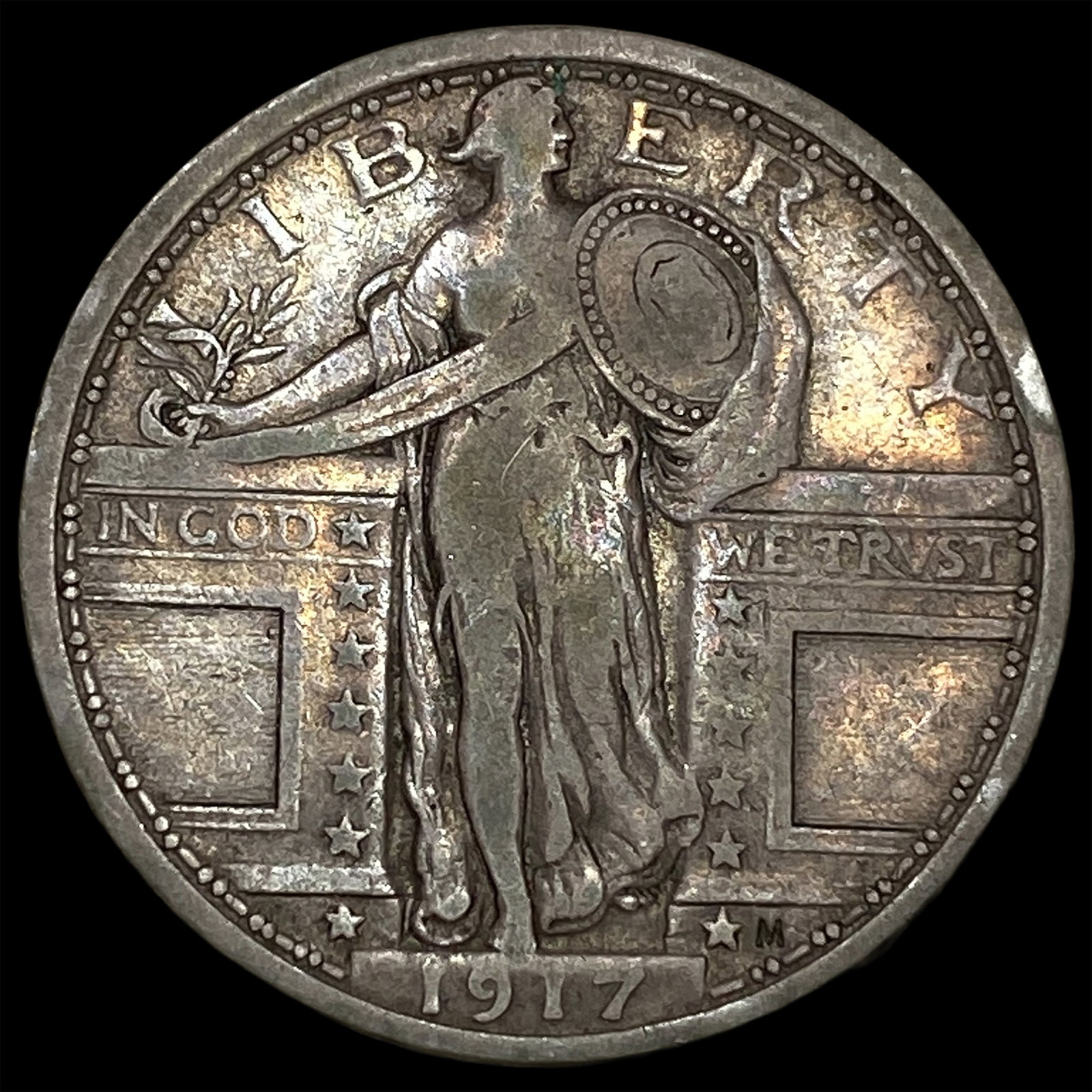 1917 Type 1 Standing Liberty Silver Quarter NEARLY UNCIRCULATED: 1917 Type 1 Standing Liberty Silver Quarter NEARLY UNCIRCULATED