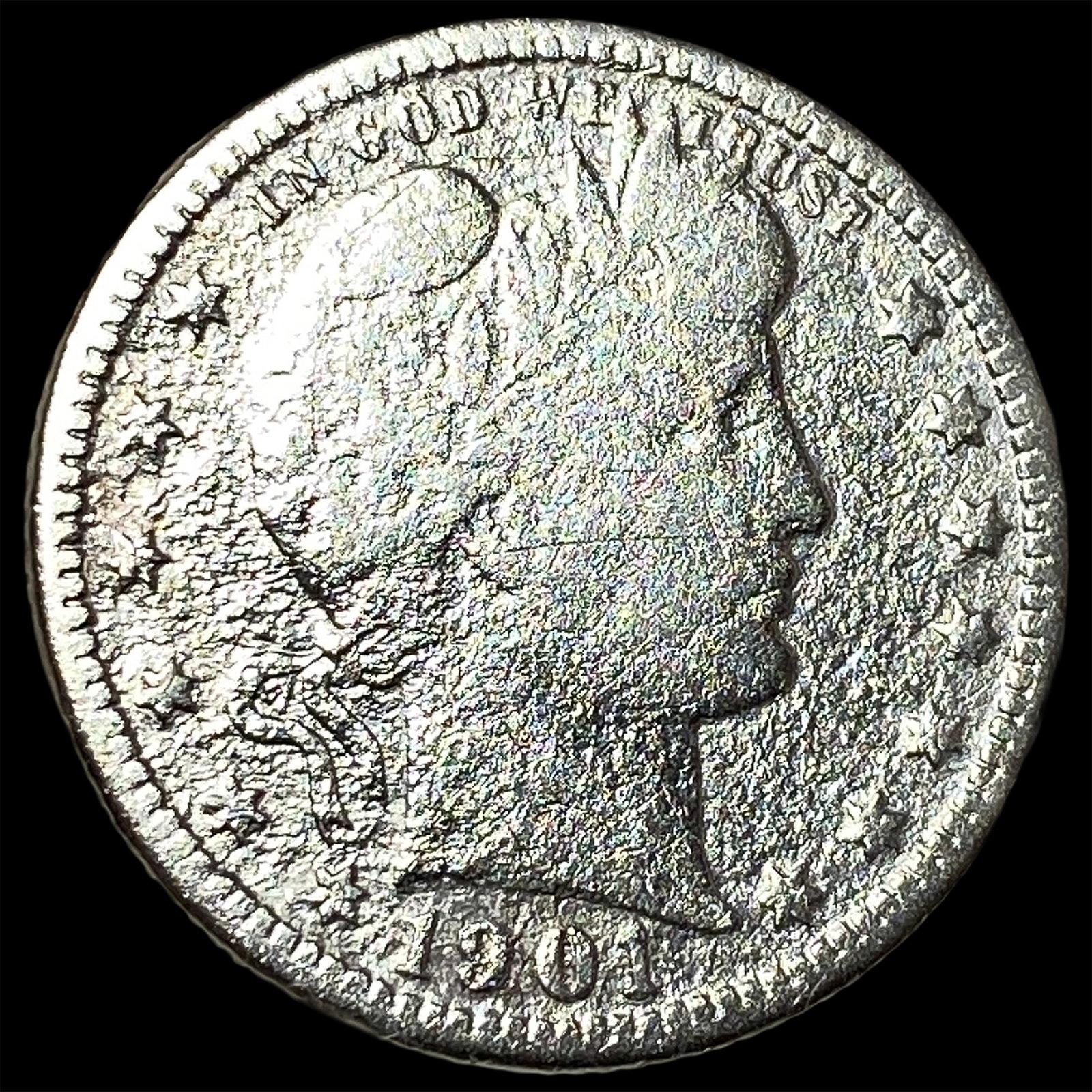 1901-O Barber Silver Quarter NICELY CIRCULATED: 1901-O Barber Silver Quarter NICELY CIRCULATED