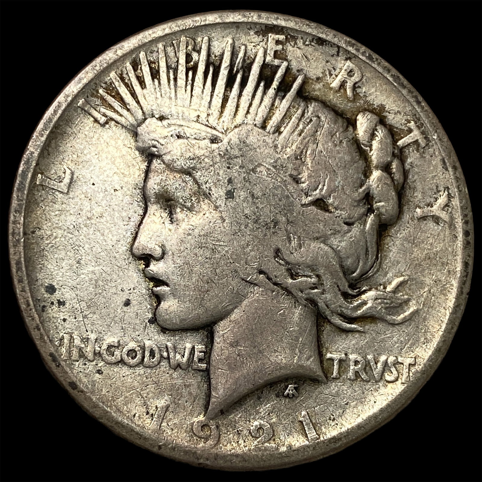 1921 Silver Peace HR Dollar LIGHTLY CIRCULATED: 1921 Silver Peace HR Dollar LIGHTLY CIRCULATED