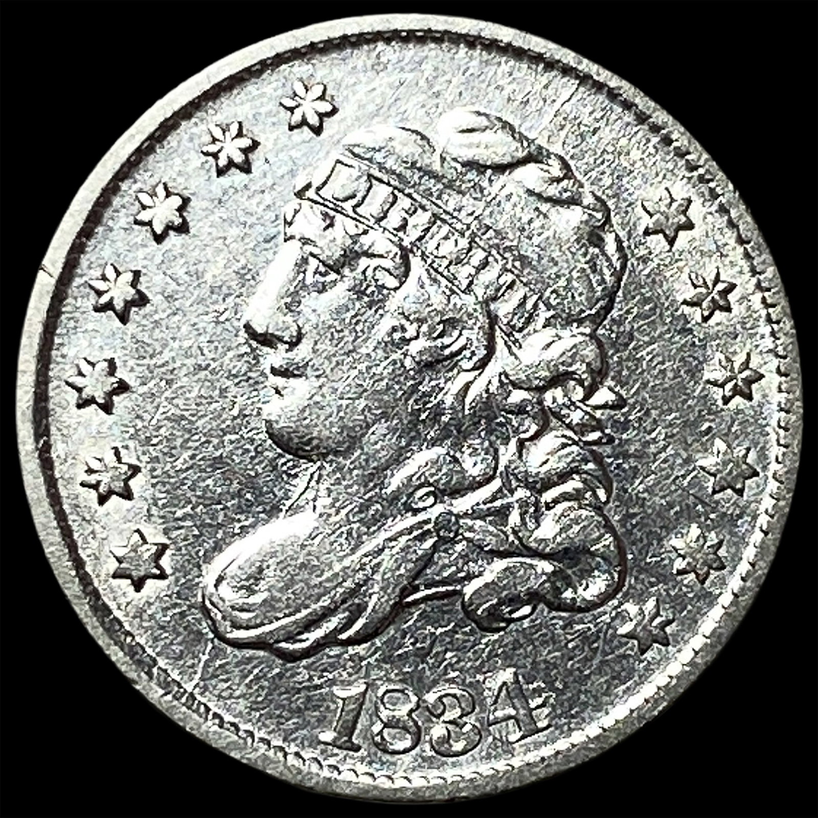 1834 Capped Bust Half Dime UNCIRCULATED: 1834 Capped Bust Half Dime UNCIRCULATED