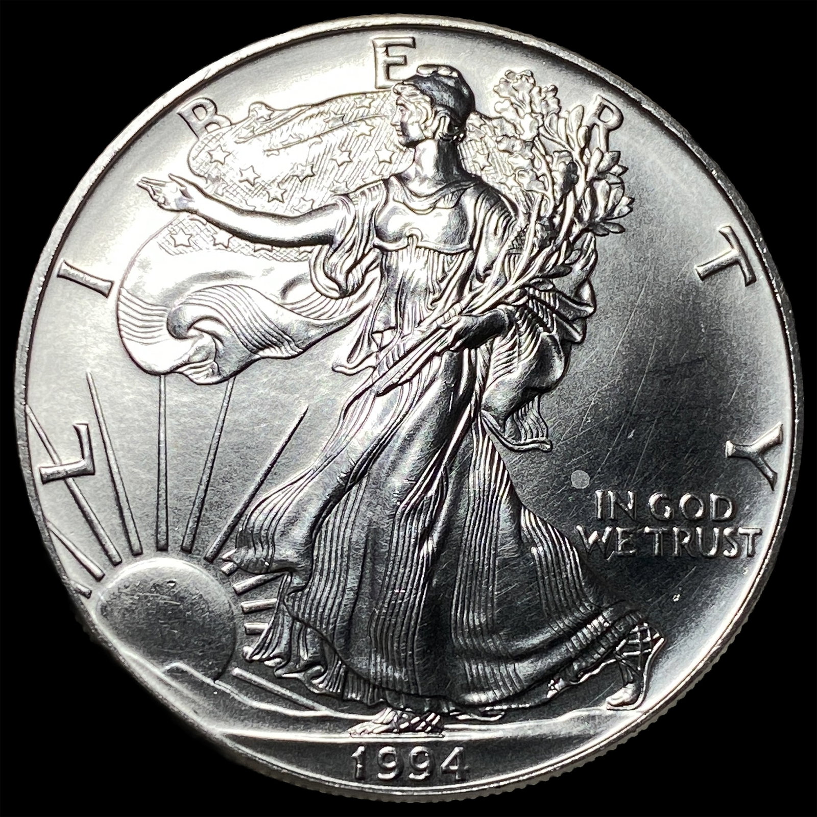 1994 1 oz Silver American Eagle $1 SUPERB GEM BU (1 of 2)