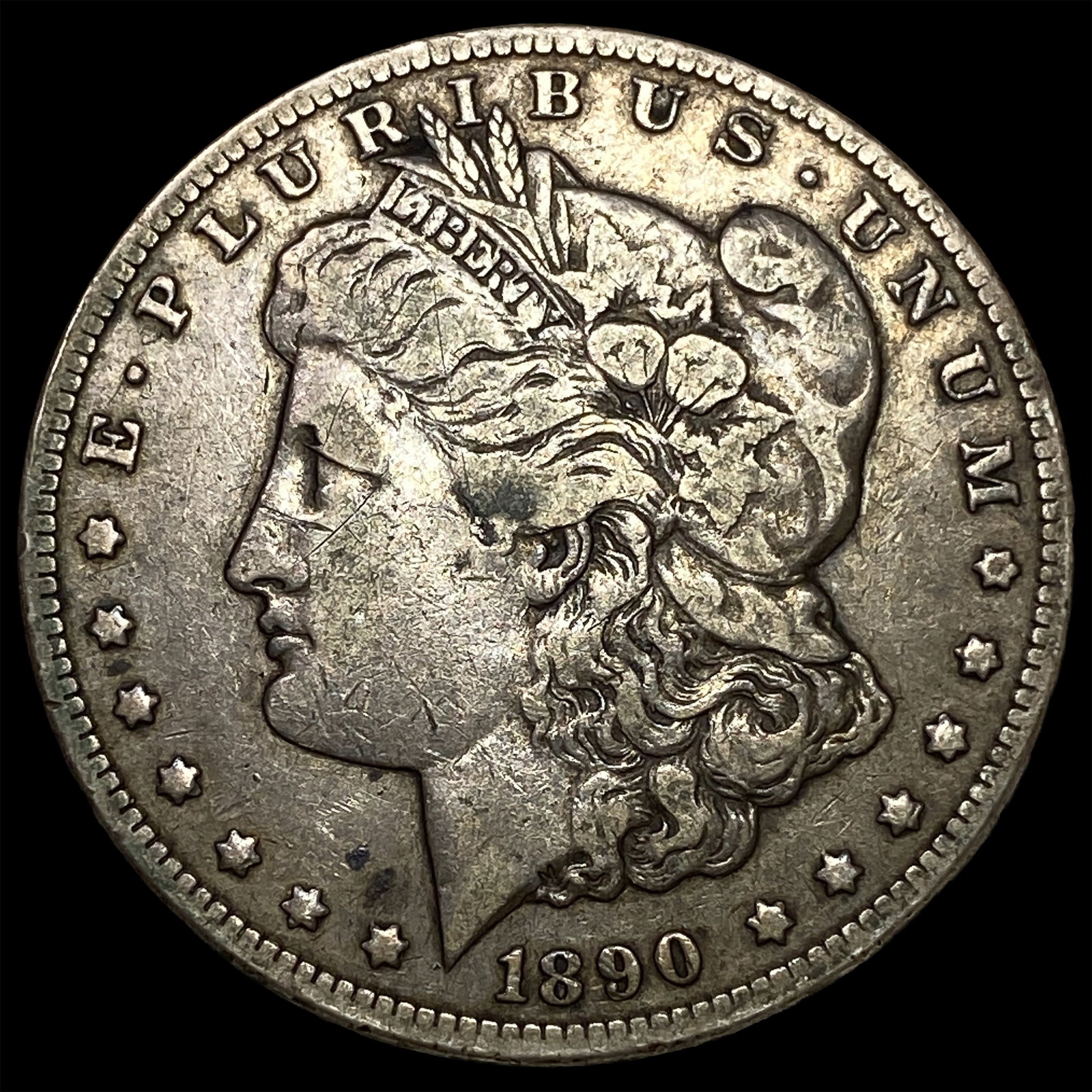 1890-CC Silver Morgan Dollar NEARLY UNCIRCULATED: 1890-CC Silver Morgan Dollar NEARLY UNCIRCULATED