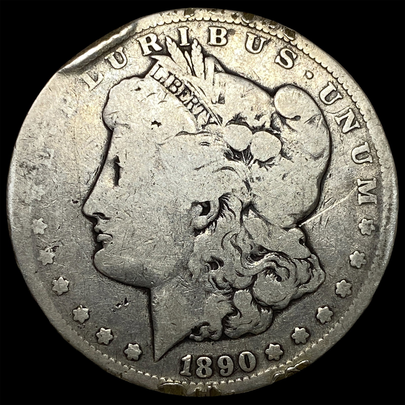 1890-CC Silver Morgan Dollar LIGHTLY CIRCULATED: 1890-CC Silver Morgan Dollar LIGHTLY CIRCULATED