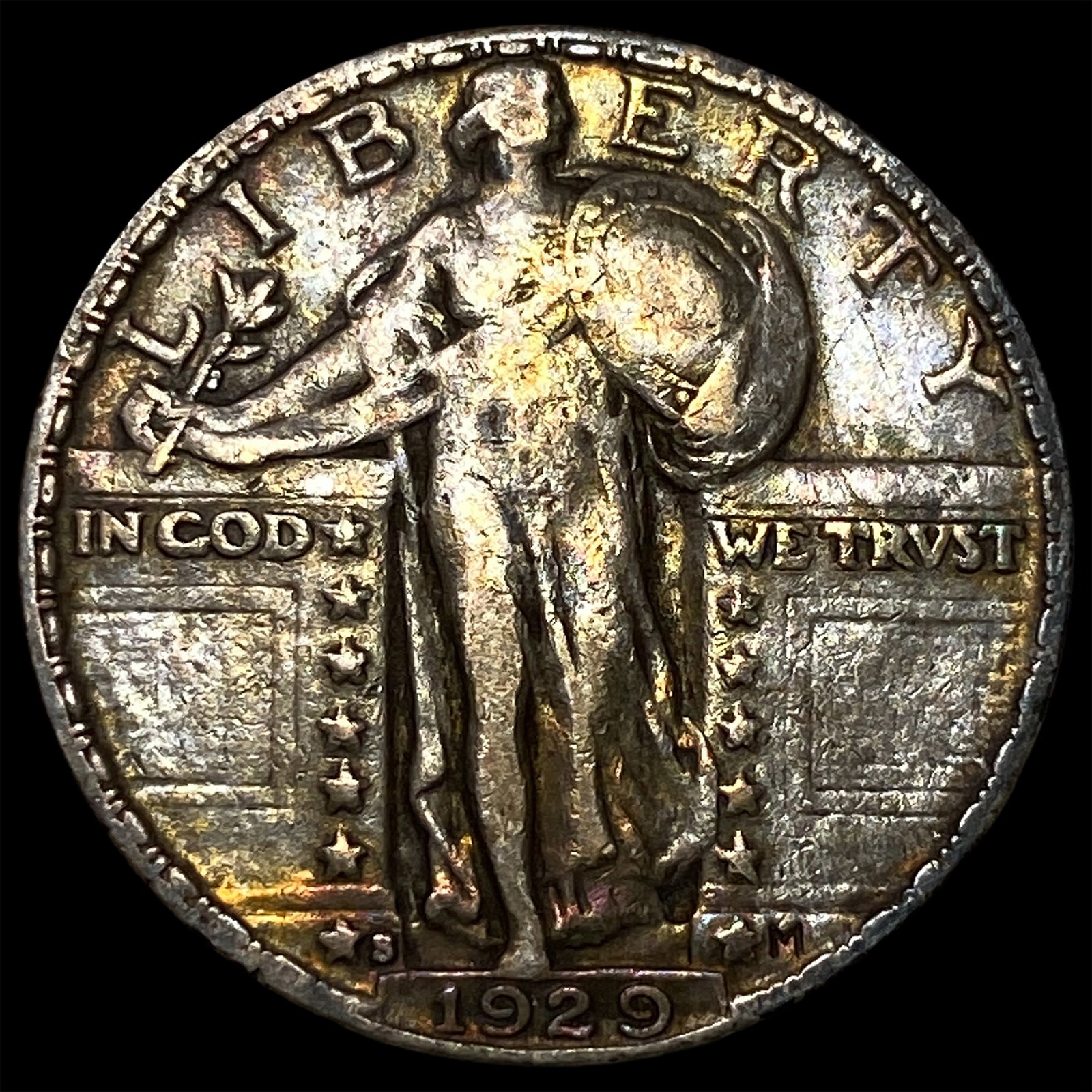 1929-S Silver Standing Liberty Quarter NEARLY UNCIRCULATED: 1929-S Silver Standing Liberty Quarter NEARLY UNCIRCULATED