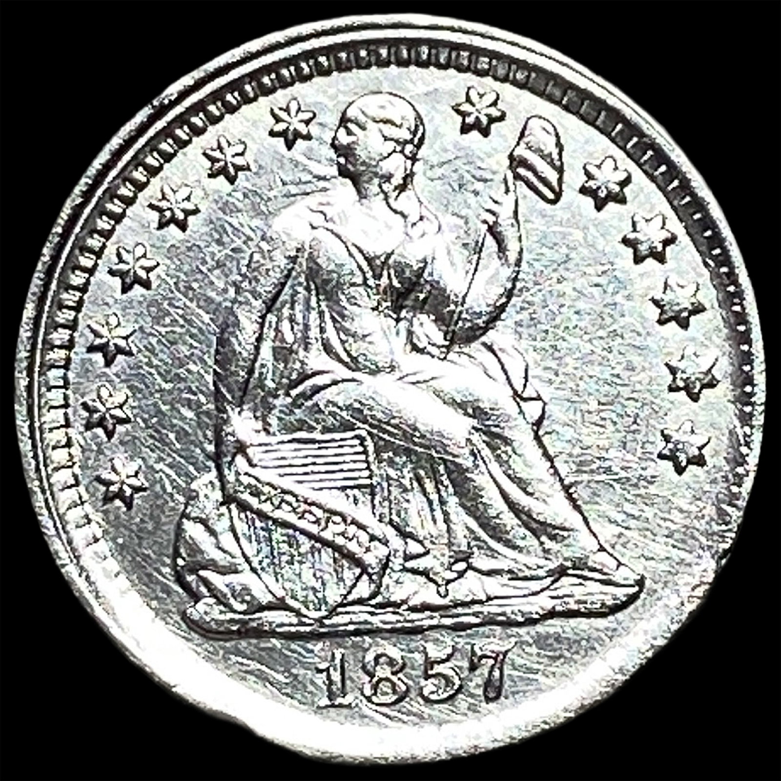 1857 Silver Half Dime CHOICE BU: 1857 Silver Half Dime CHOICE BU