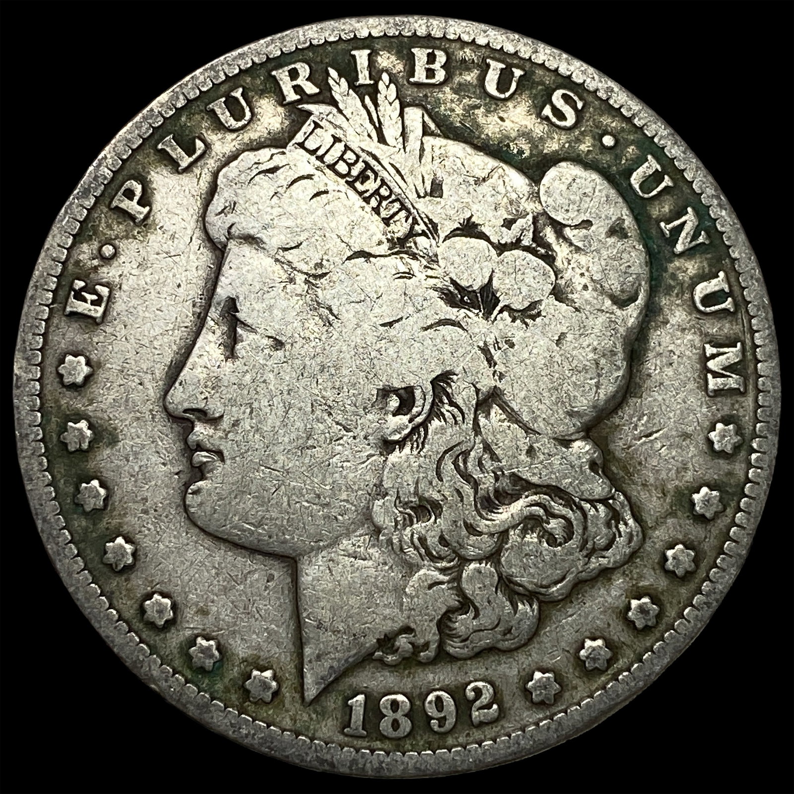 1892-S Silver Morgan Dollar NEARLY UNCIRCULATED: 1892-S Silver Morgan Dollar NEARLY UNCIRCULATED