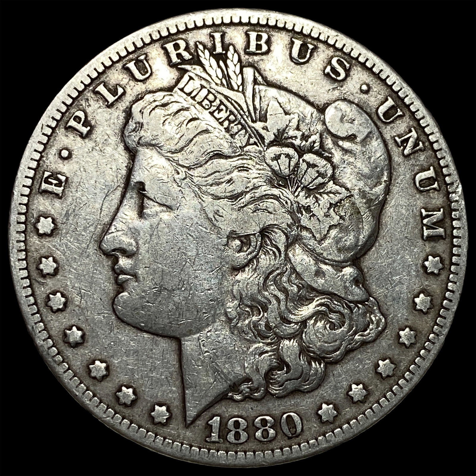 1880-CC Silver Morgan Dollar NEARLY UNCIRCULATED: 1880-CC Silver Morgan Dollar NEARLY UNCIRCULATED