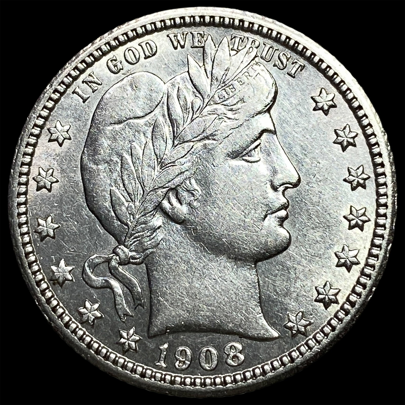 1908 Barber Silver Quarter UNCIRCULATED (1 of 2)