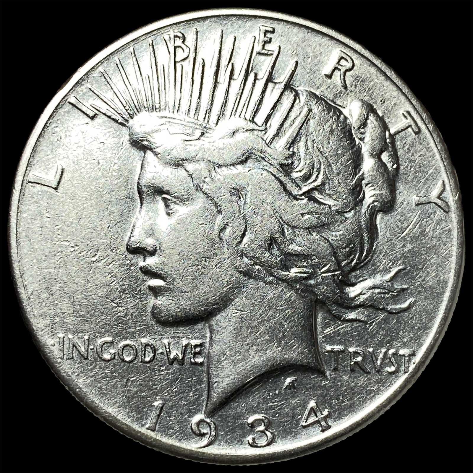 1934 Peace Silver Dollar CLOSELY UNCIRCULATED: 1934 Peace Silver Dollar CLOSELY UNCIRCULATED