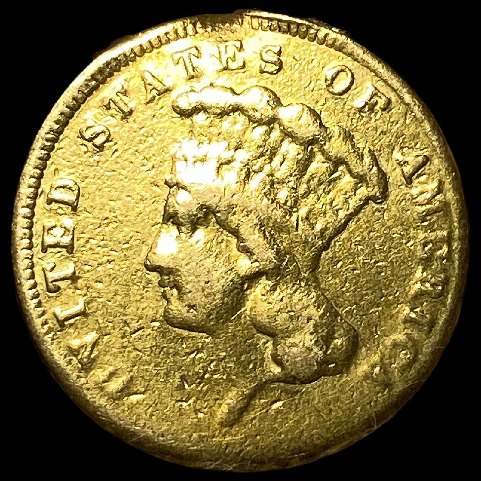 1858 $3 Gold Indian Princess Head HIGH GRADE: 1858 $3 Gold Indian Princess Head HIGH GRADE