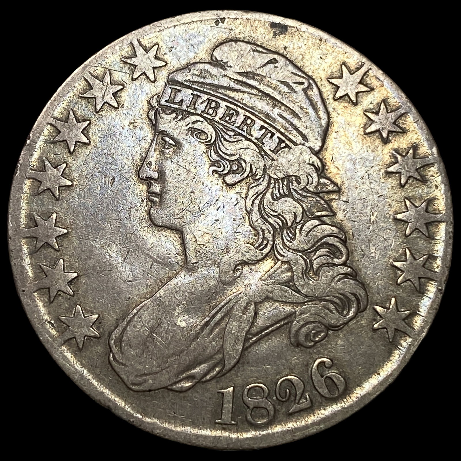 1826 Capped Bust Half Dollar NEARLY UNCIRCULATED: 1826 Capped Bust Half Dollar NEARLY UNCIRCULATED