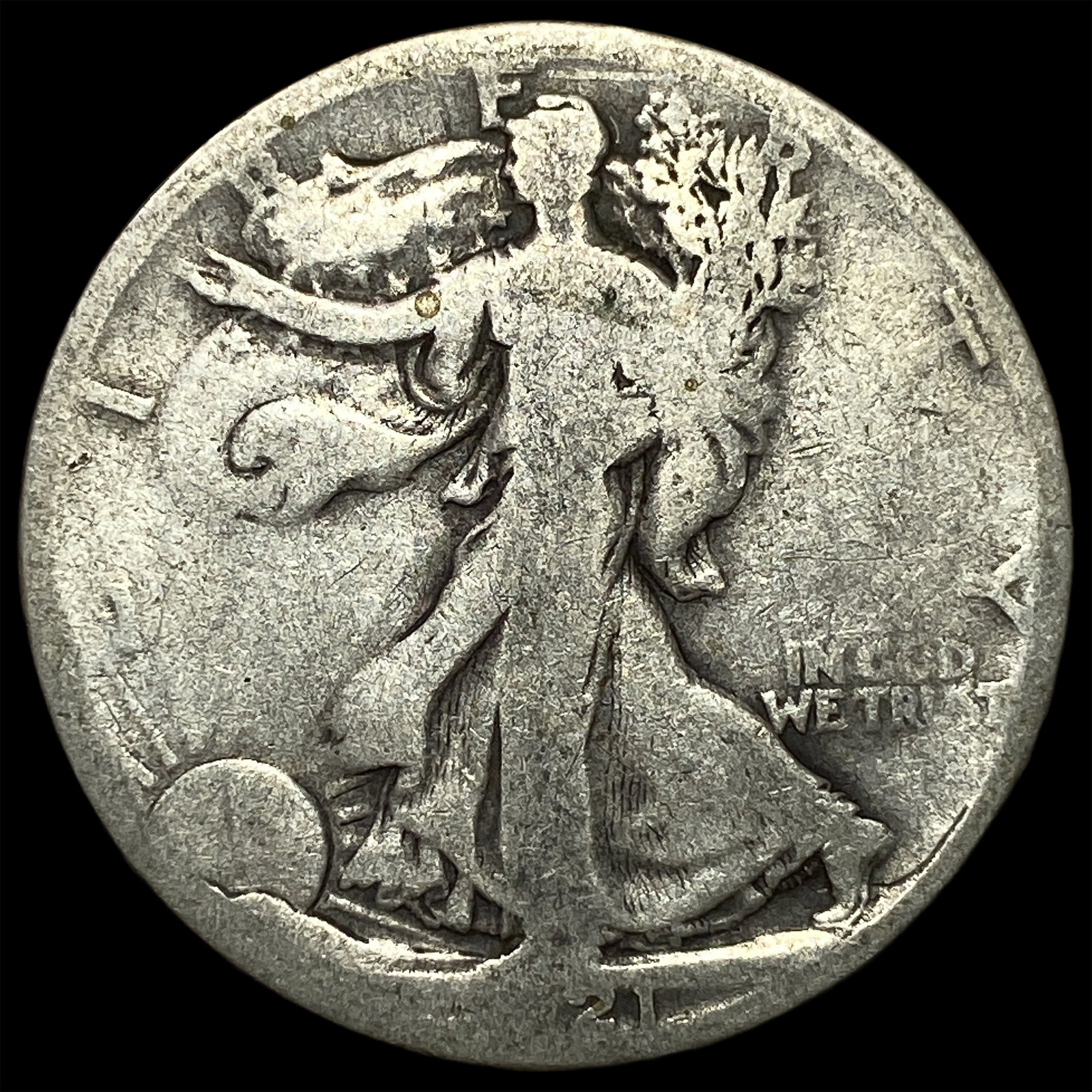 1917-S Walking Liberty Half Dollar NICELY CIRCULATED: 1917-S Walking Liberty Half Dollar NICELY CIRCULATED