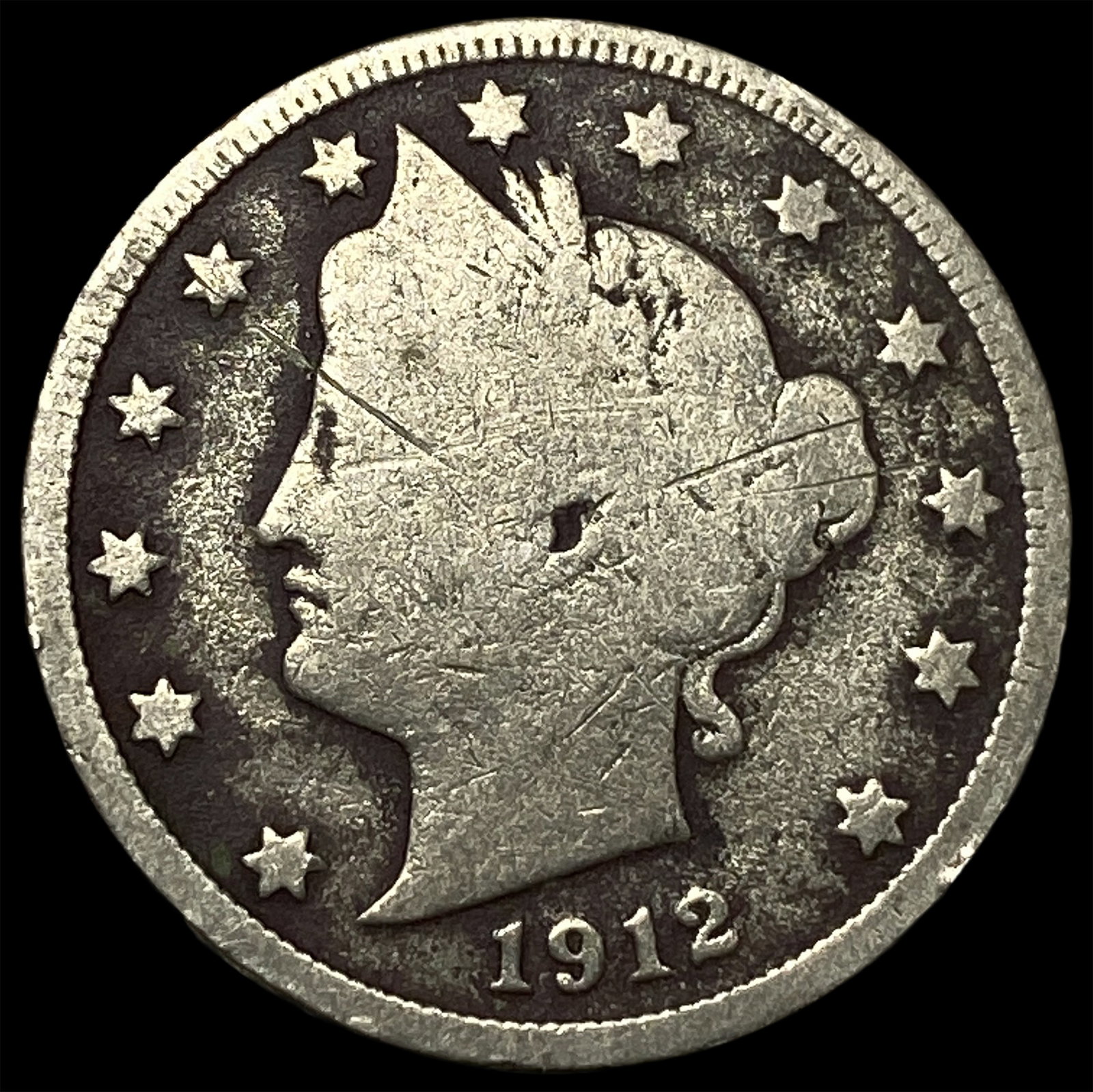 1912 Liberty Head Nickel NICELY CIRCULATED: 1912 Liberty Head Nickel NICELY CIRCULATED