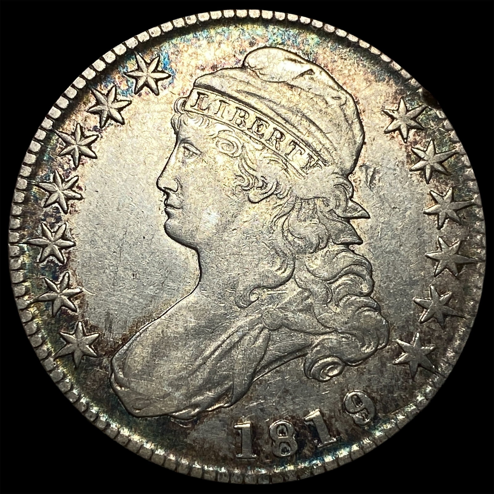 1819 Capped Bust Half Dollar NEARLY UNCIRCULATED: 1819 Capped Bust Half Dollar NEARLY UNCIRCULATED