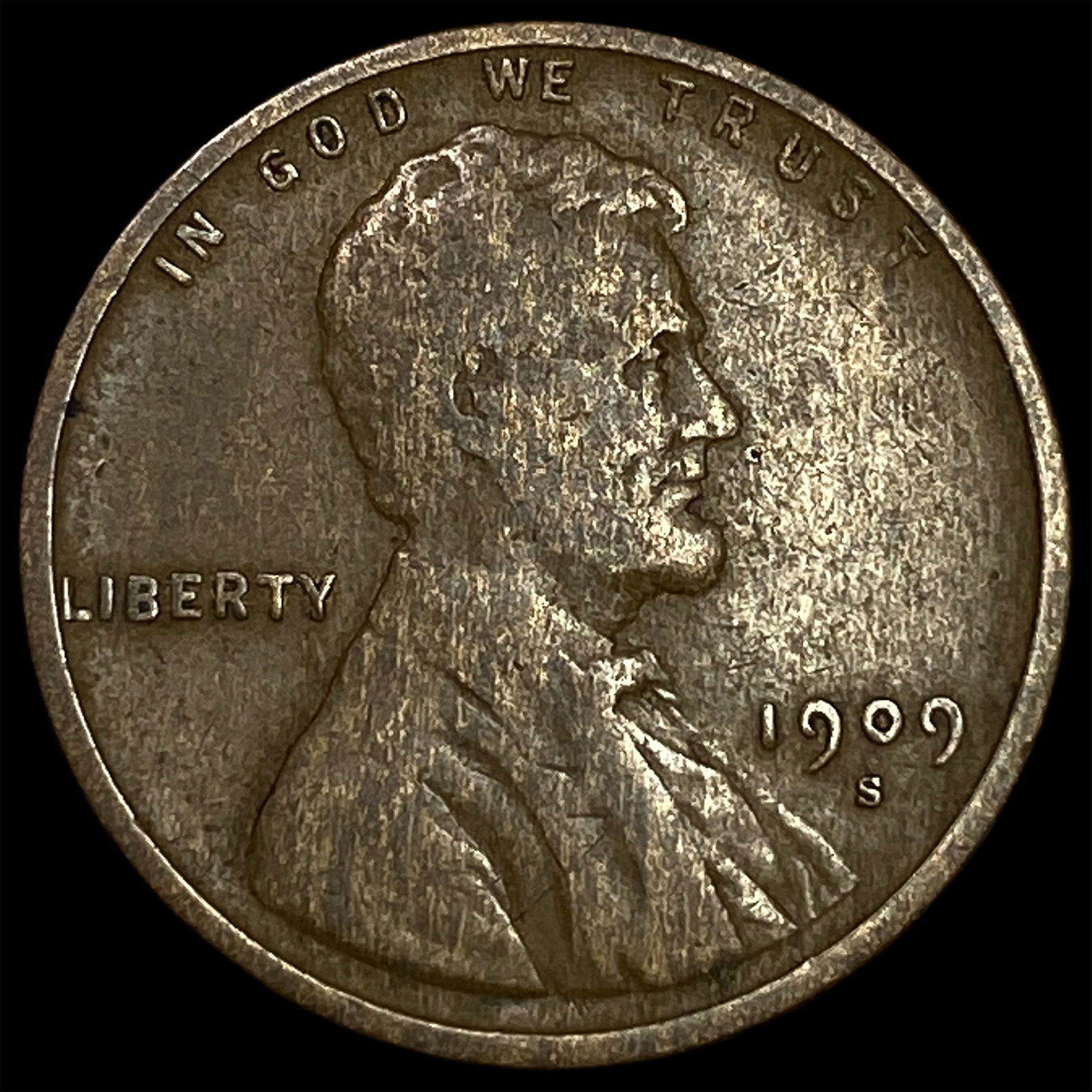 1909-S Lincoln Wheat Cent NEARLY UNCIRCULATED: 1909-S Lincoln Wheat Cent NEARLY UNCIRCULATED