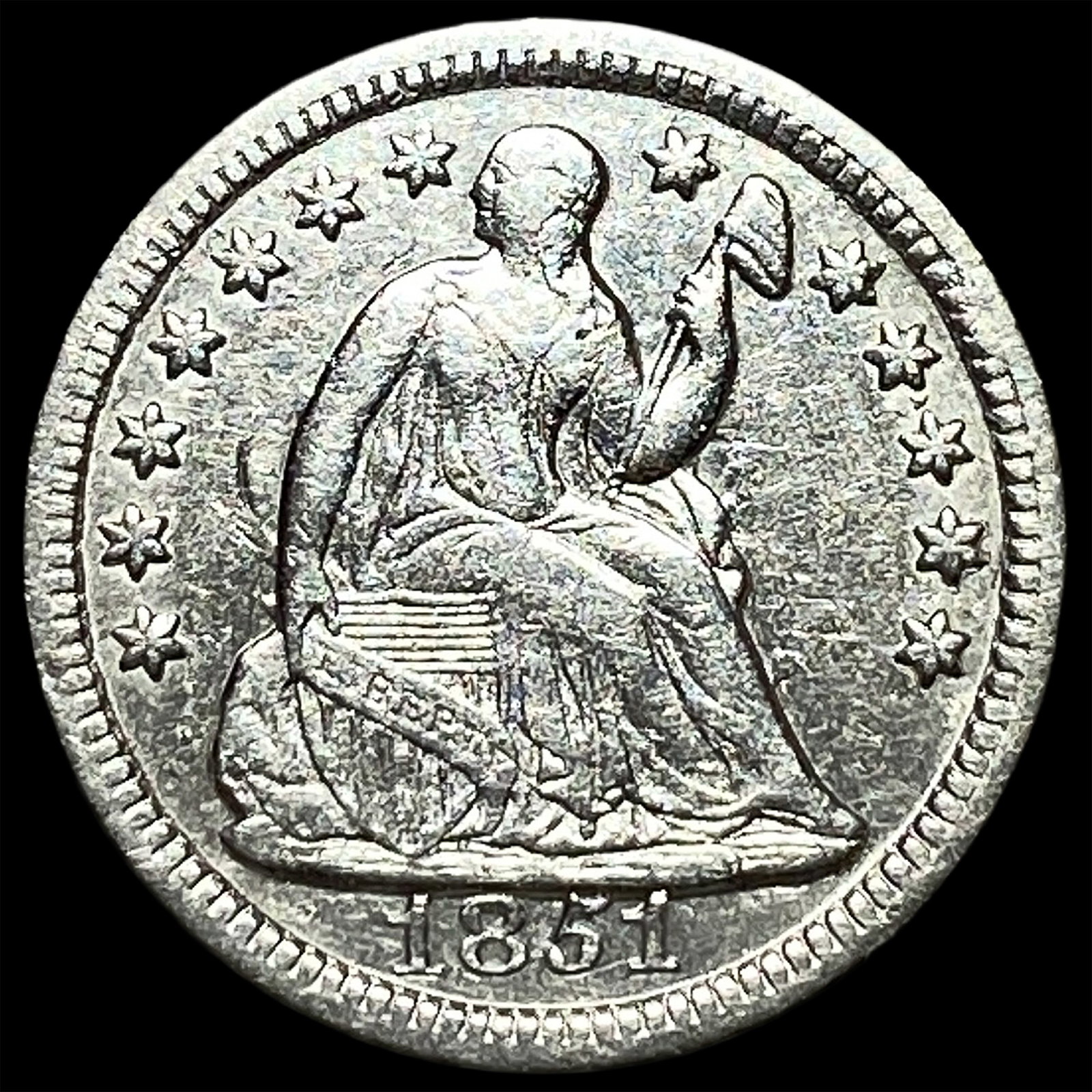 1851 Silver Half Dime UNCIRCULATED: 1851 Silver Half Dime UNCIRCULATED