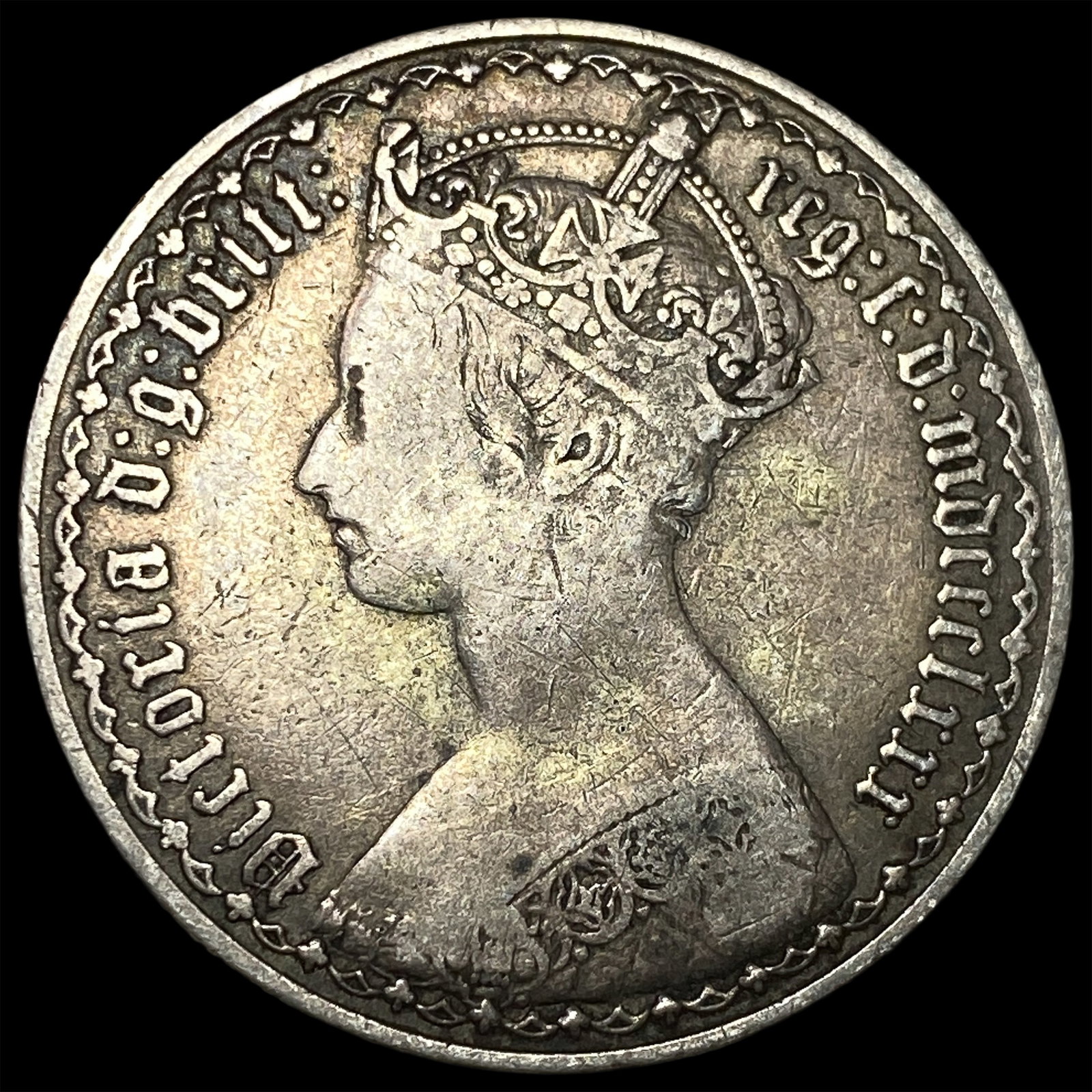 1849 Silver Florin (Godless) NEARLY UNCIRCULATED (1 of 2)