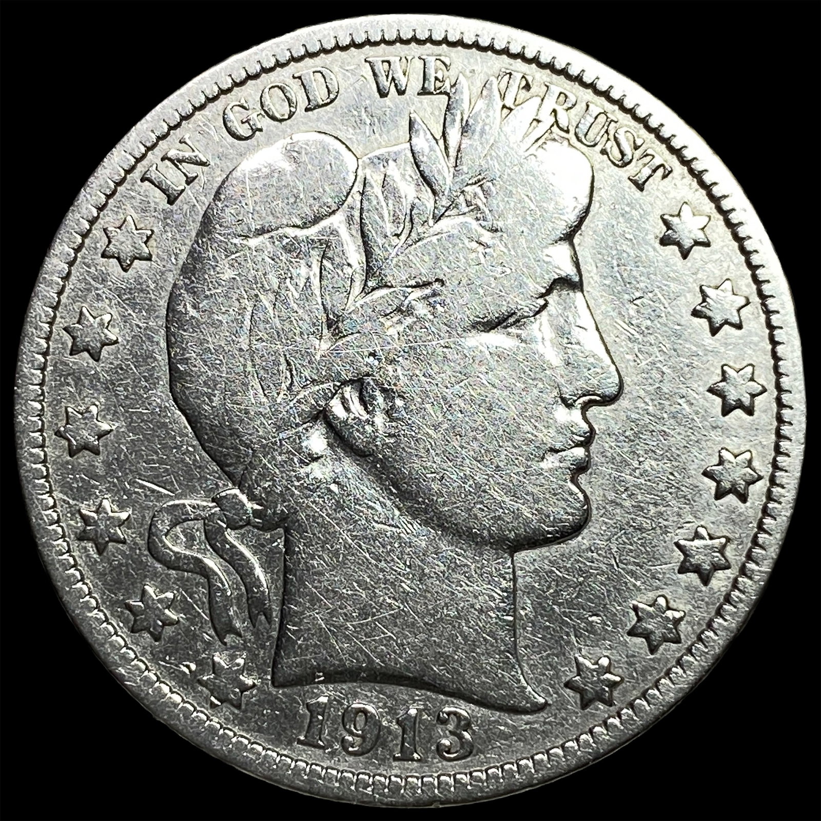 1913 Barber Half Dollar LIGHTLY CIRCULATED: 1913 Barber Half Dollar LIGHTLY CIRCULATED